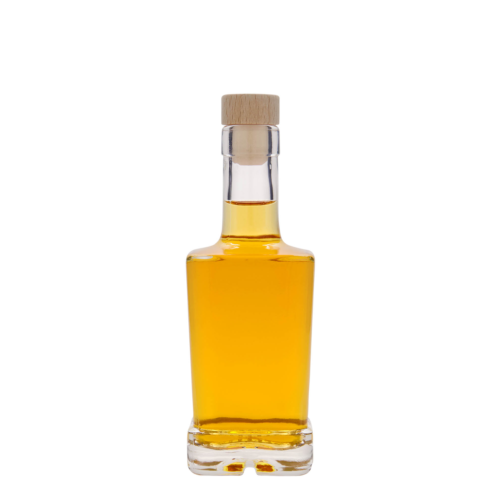 250 ml klaaspudel 'Rene', ruudukujuline, avaus: kork