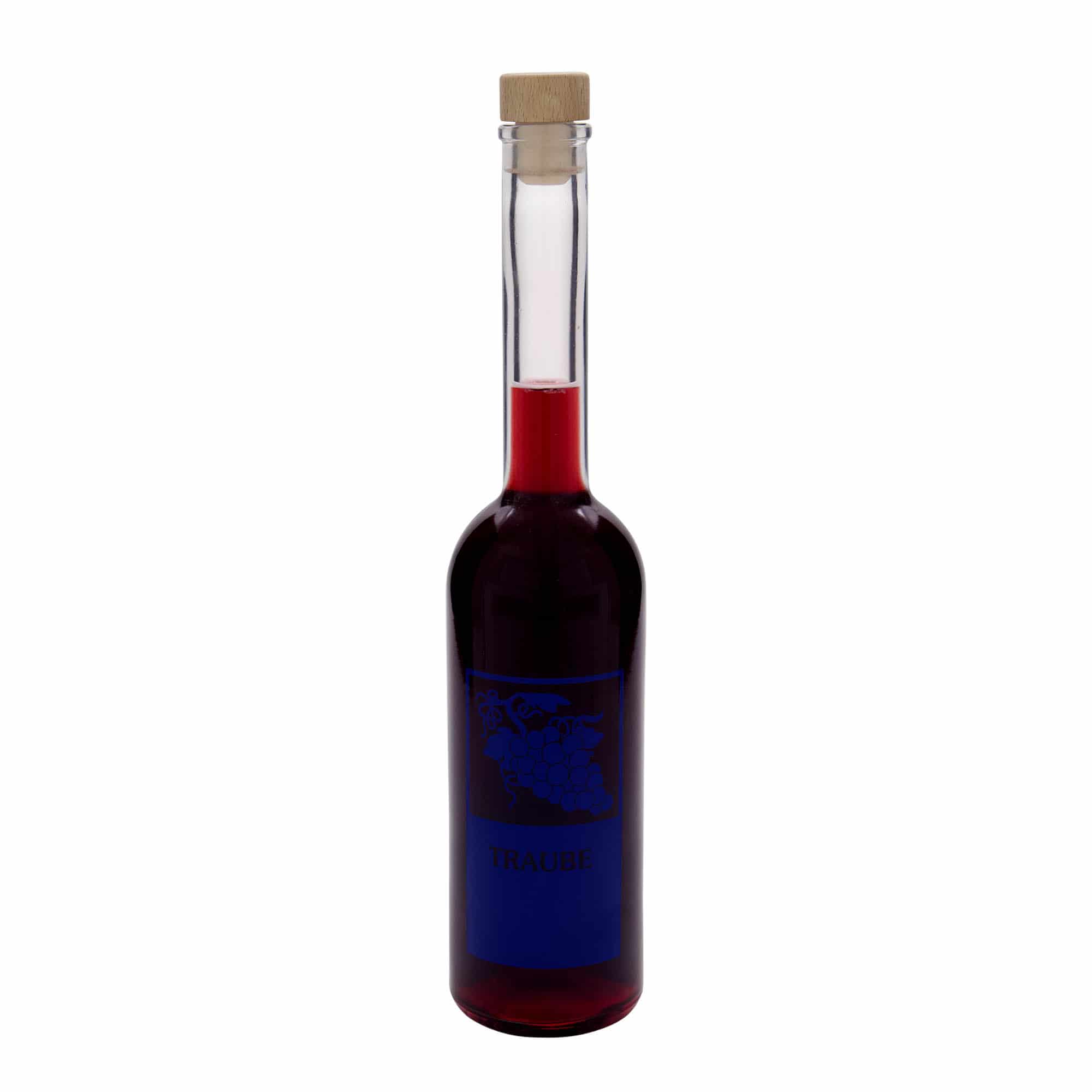 500 ml klaaspudel 'Opera', motiiv: viinamari, sulgur: kork