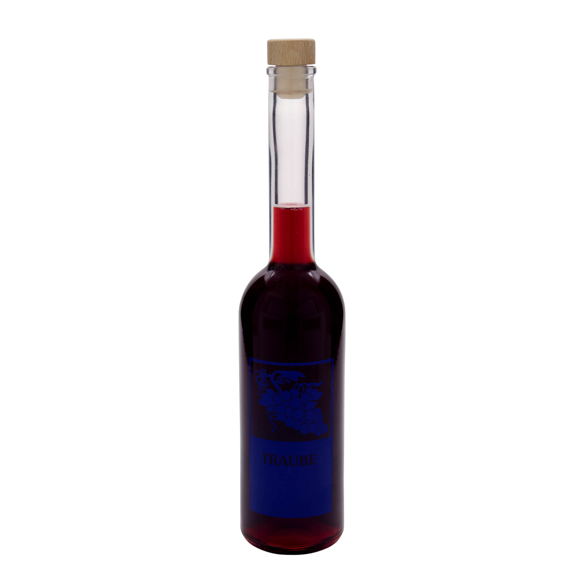 500 ml klaaspudel 'Opera', motiiv: Viinamarjad, suuava: kork