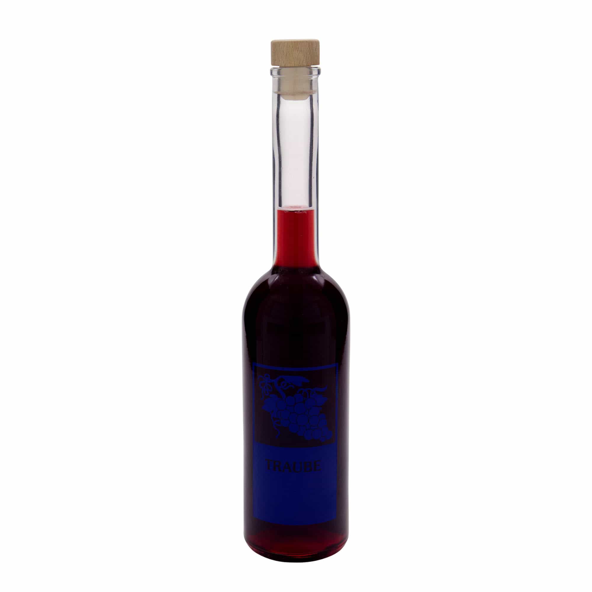 500 ml klaaspudel „Opera“, motiiv: Viinamarjad, avale: kork