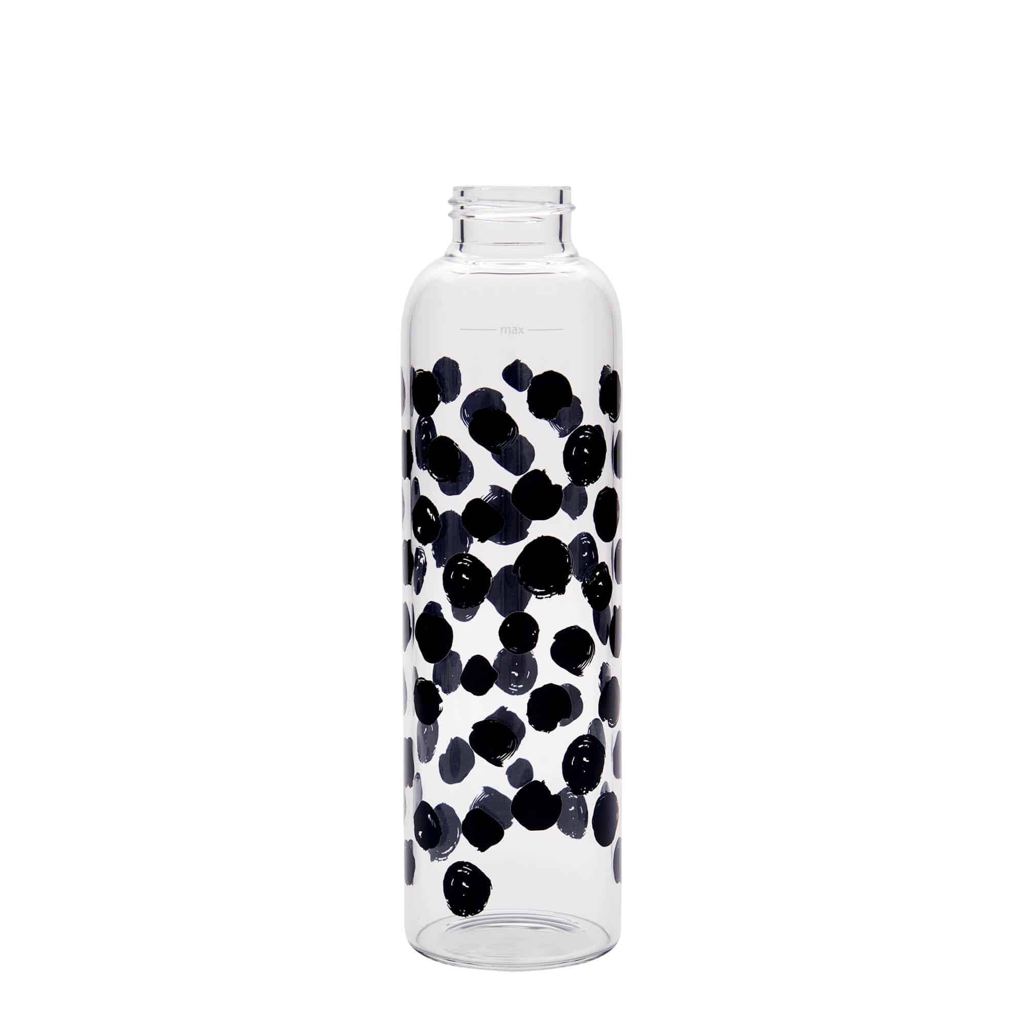500 ml joogipudel 'Perseus', motiiv: mustad täpid, sulgur: keeratav kork