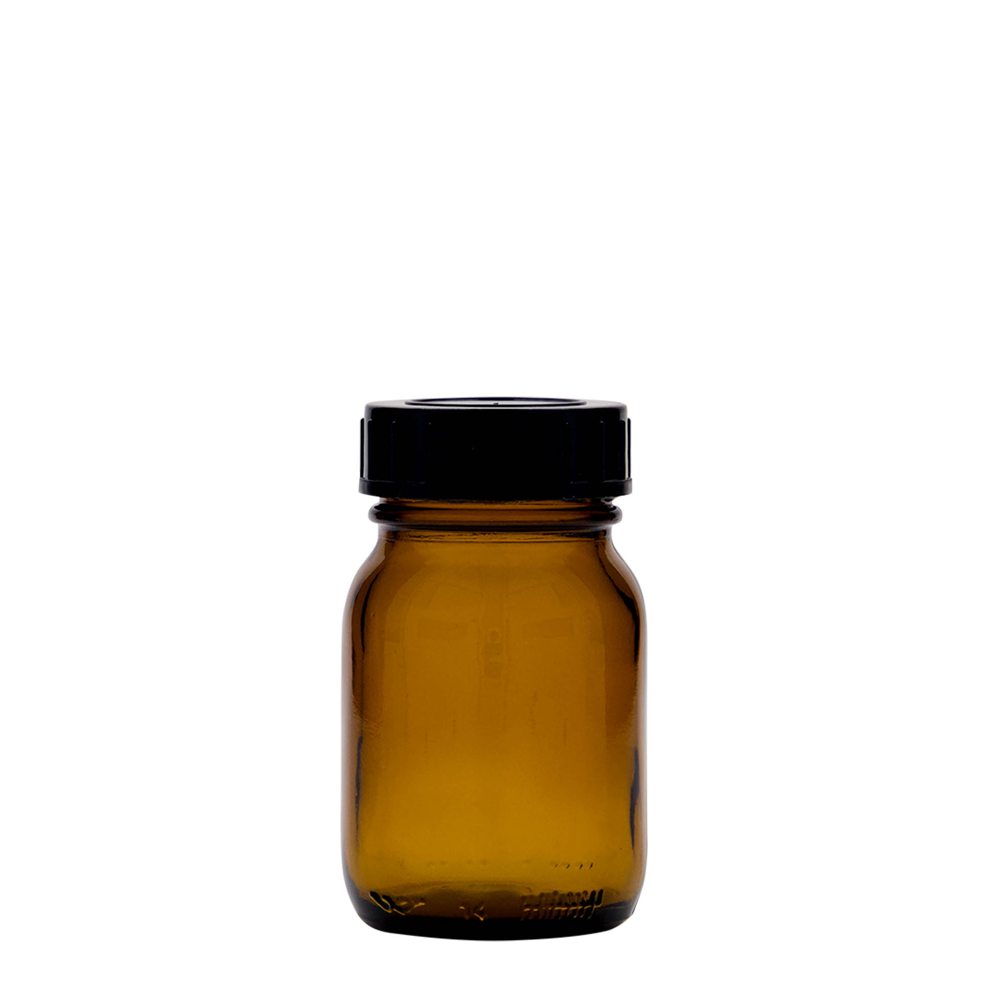 75 ml laiakaelne klaas, pruun, ava: DIN 40