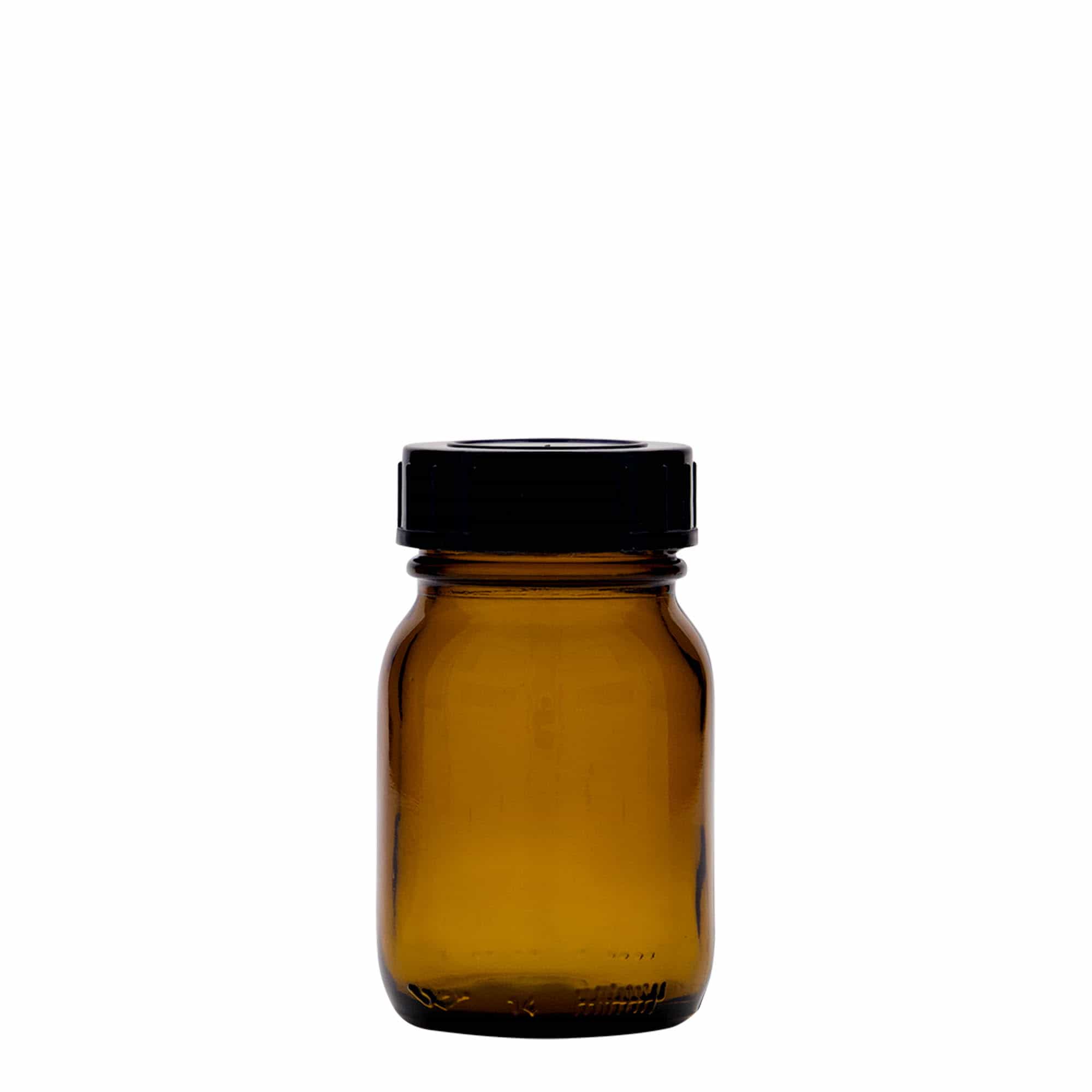 75 ml laiakaelne klaas, pruun, avale: DIN 40