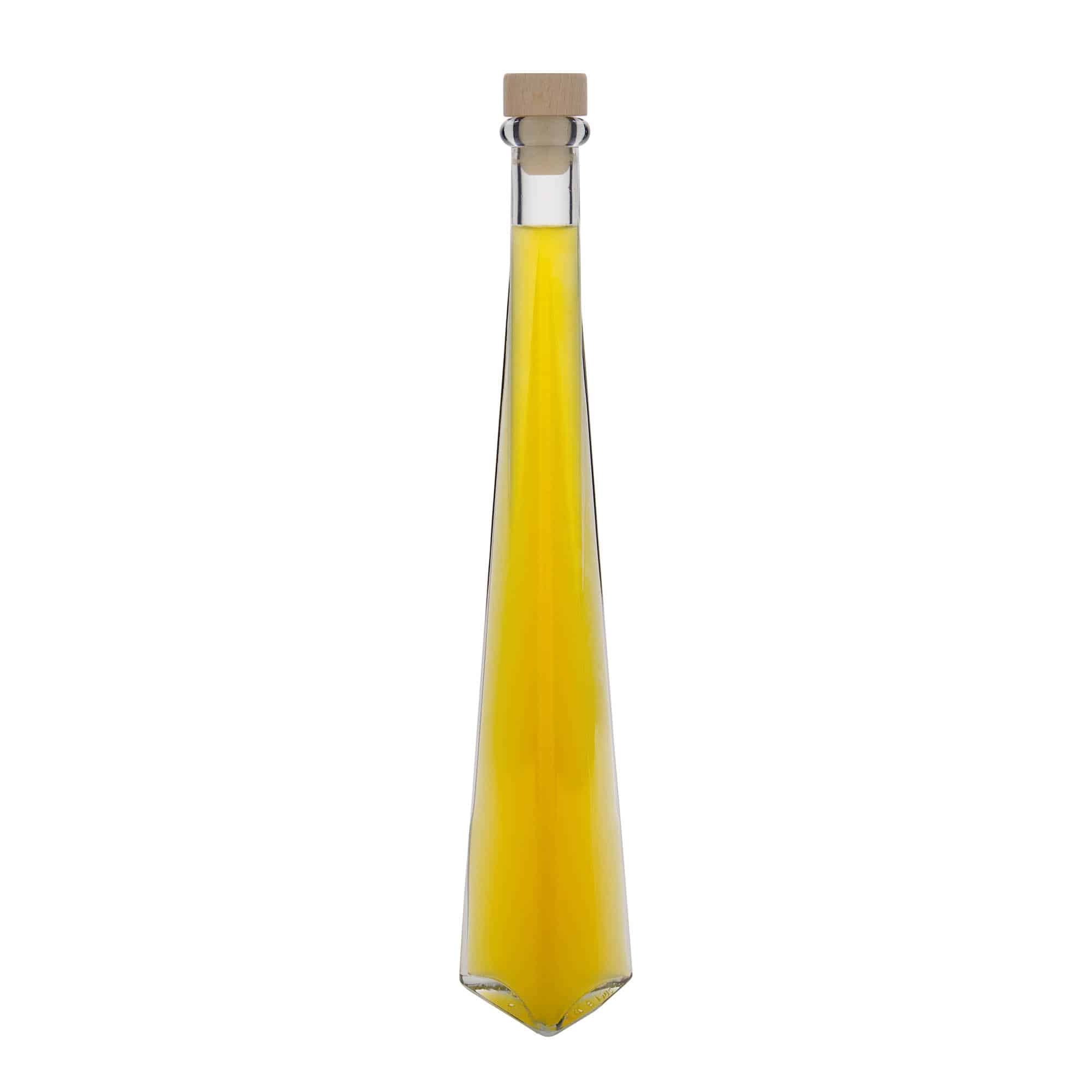 200 ml klaaspudel 'Dama Triangolore', kolmekandiline, sulgur: kork