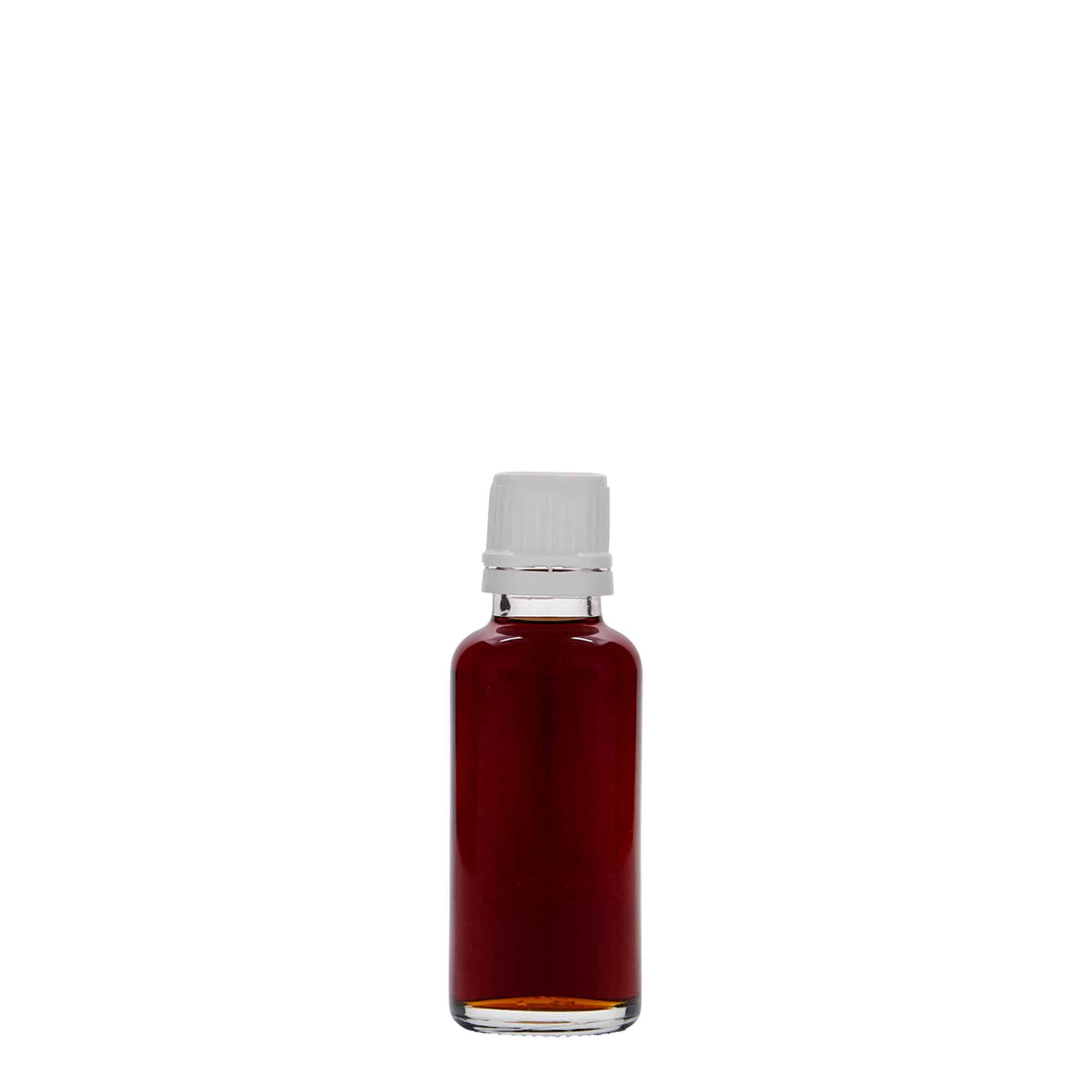 30 ml meditsiinipudel, klaas, suuava: DIN 18