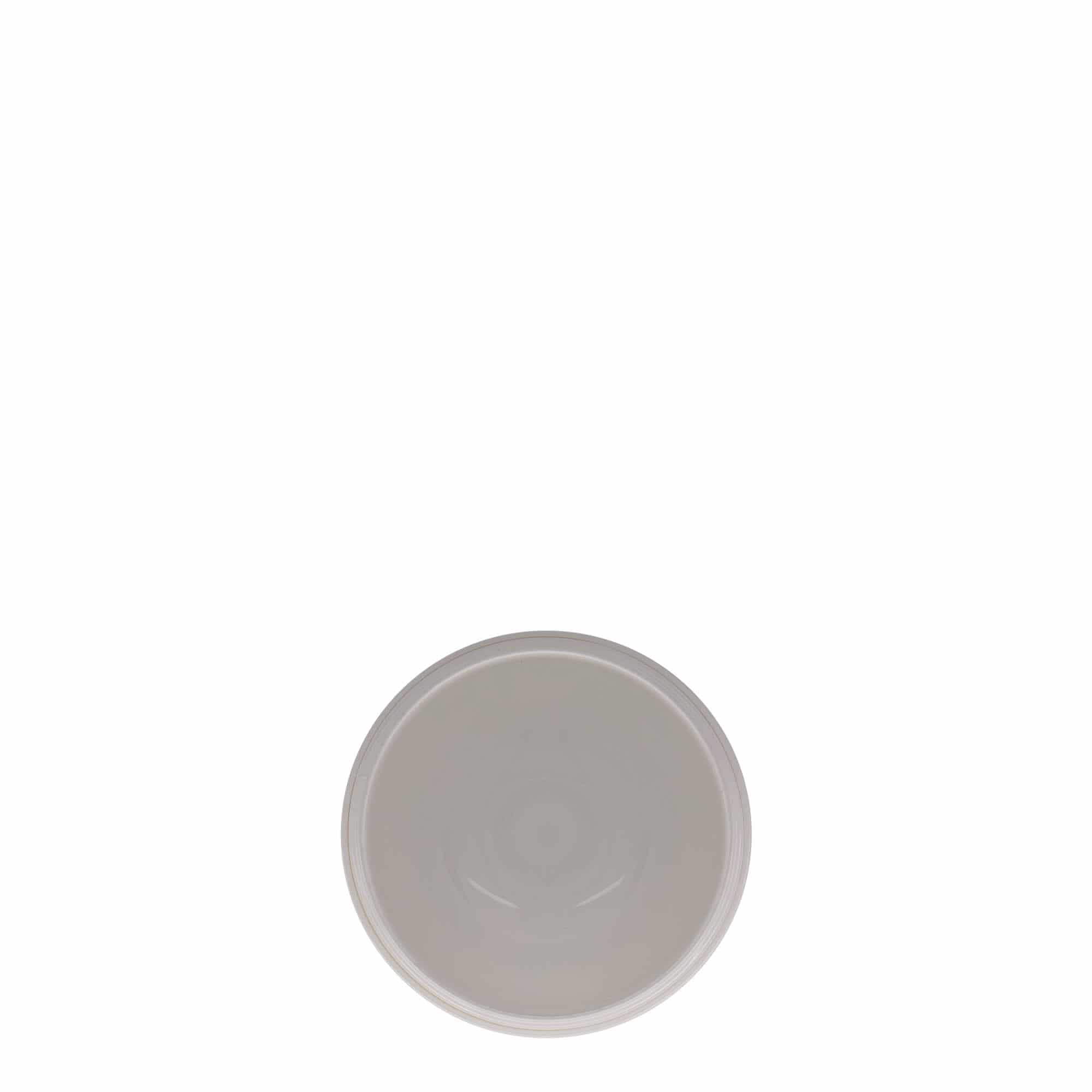 150 ml plasttoos 'Bianca', PP, valge, sulgur: keeratav kaas