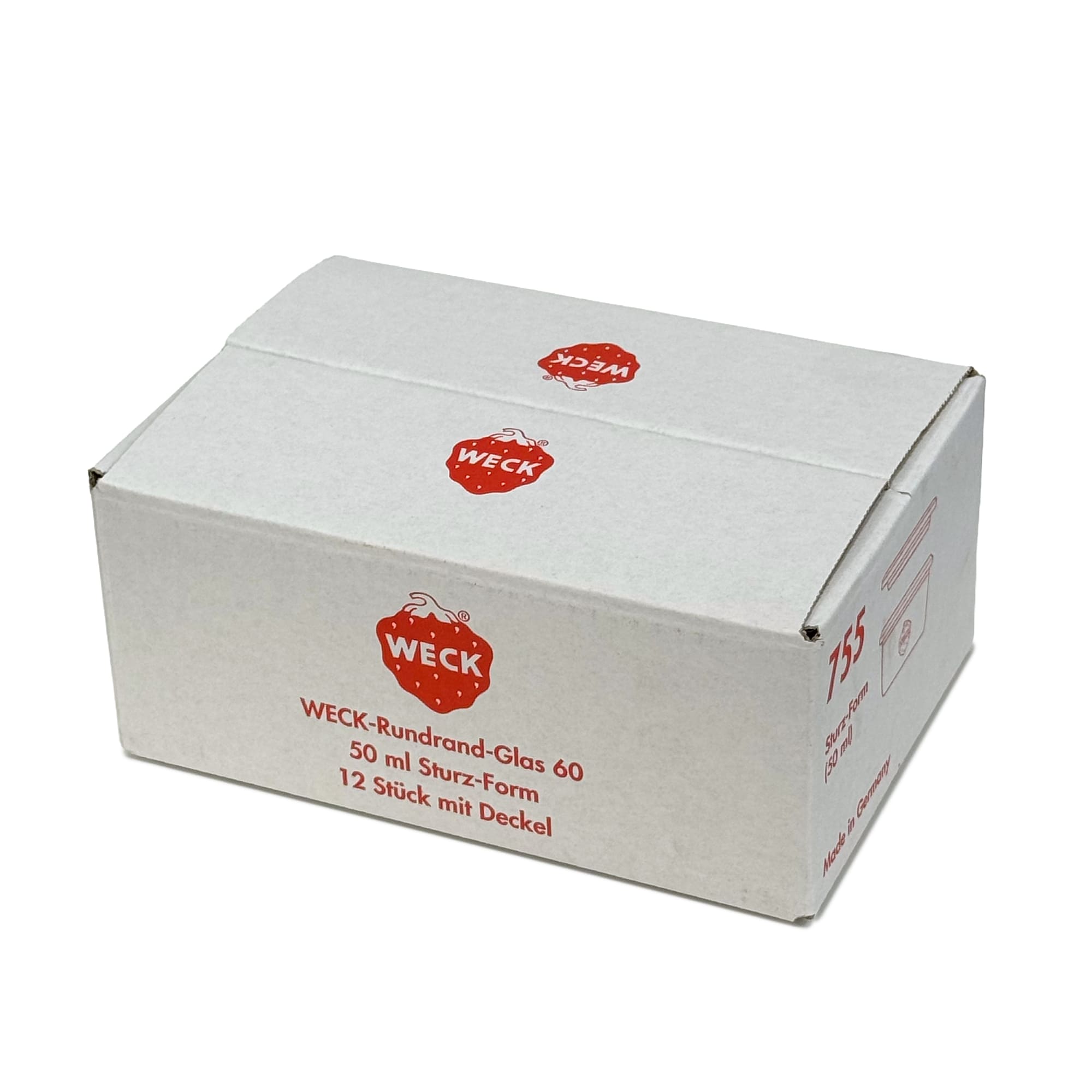 12x 50 ml WECK-klaaspurk klaaskaanega RR 60