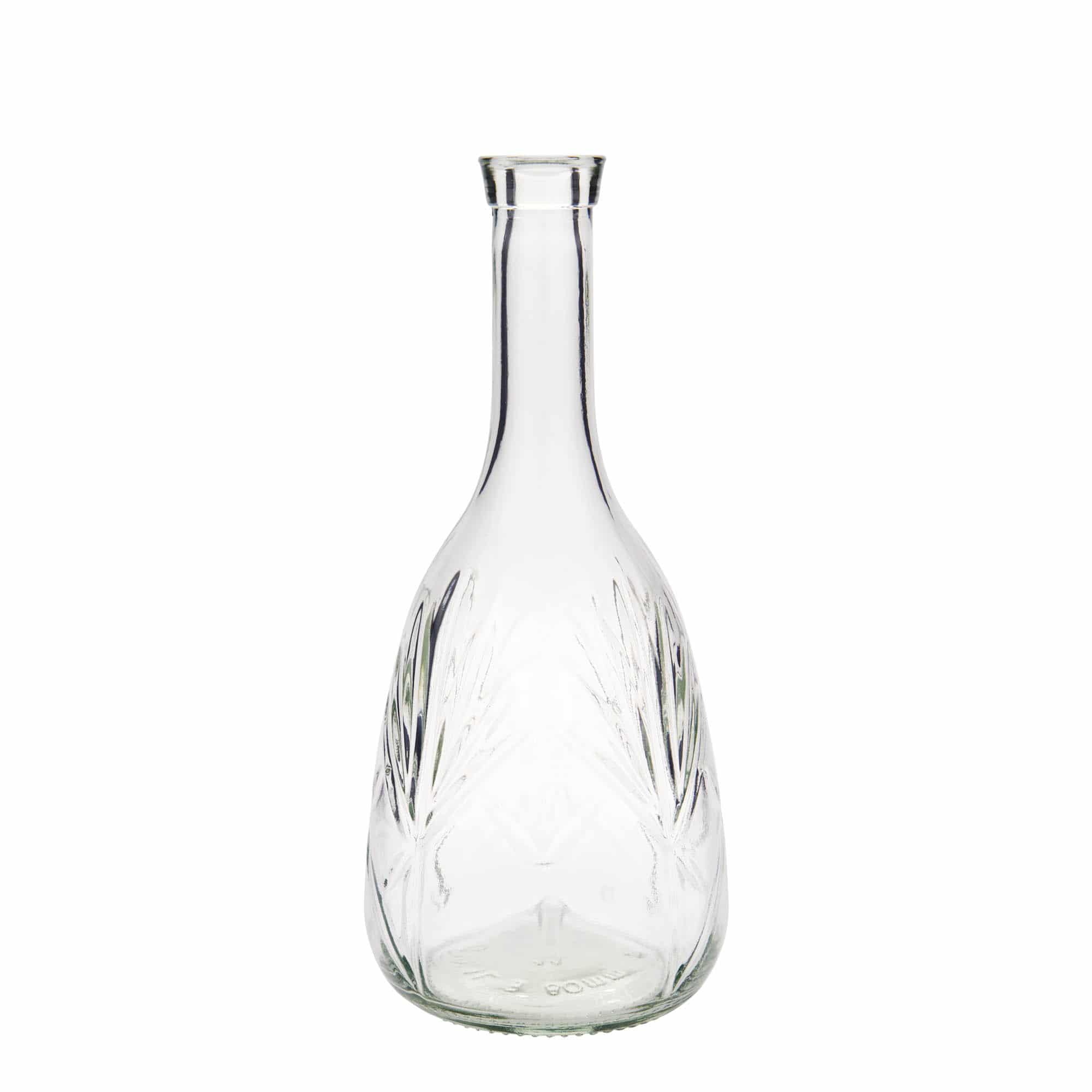 1000 ml klaaspudel 'Reliefa', sulgur: kork 1000 ml klaaspudel 'Reliefa', sulgur: kork