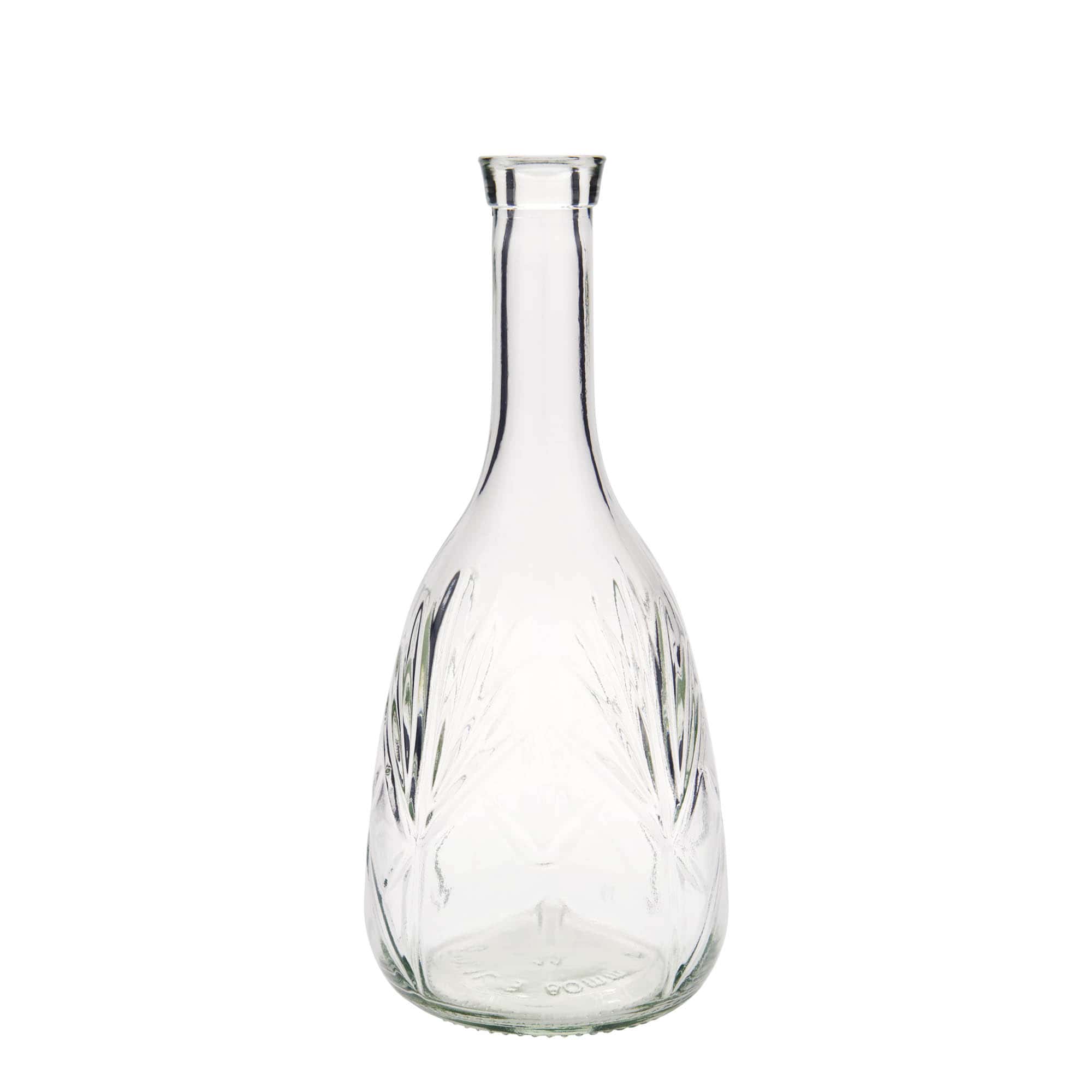1.000 ml klaaspudel 'Reliefa', suuava: kork