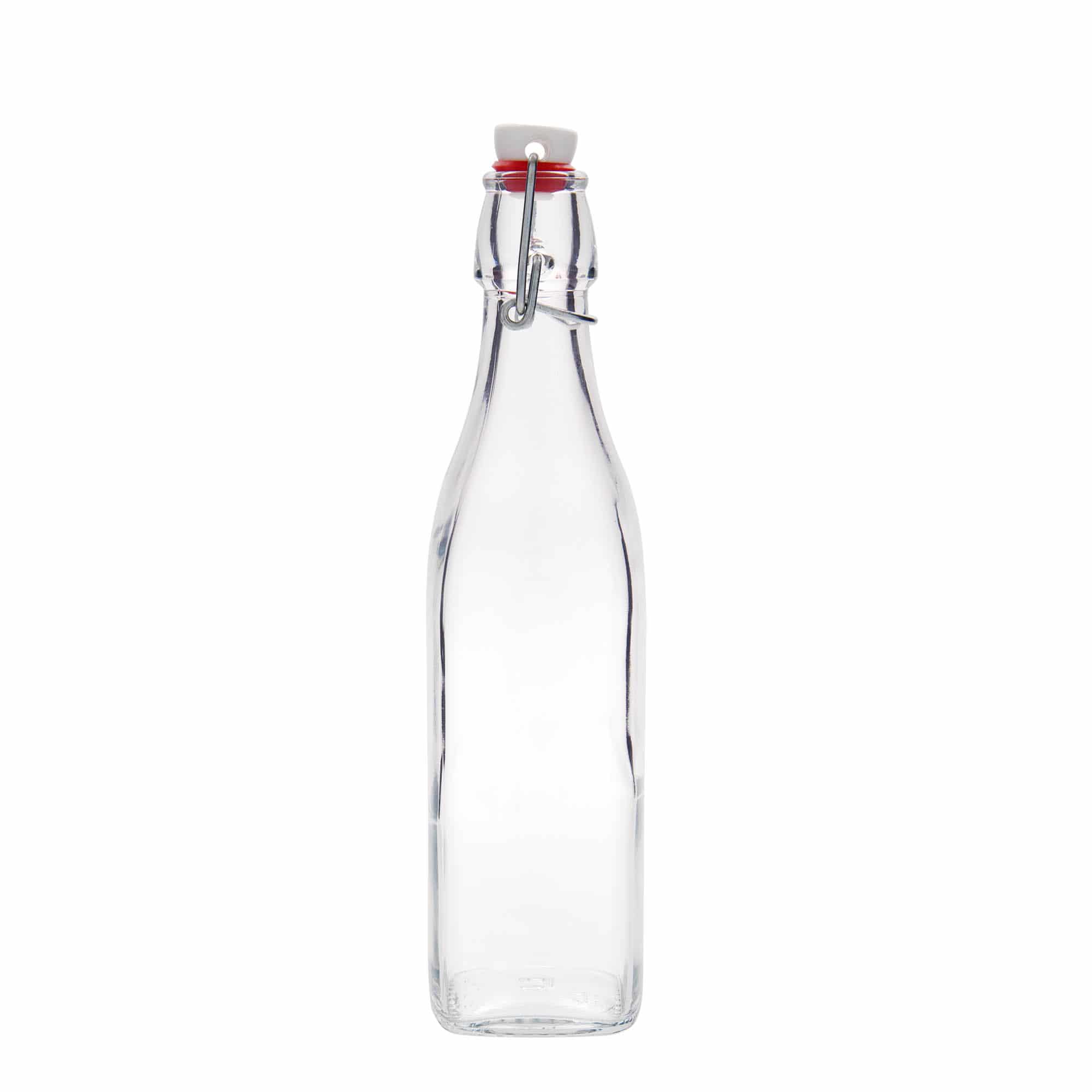 500 ml klaaspudel 'Sving', ruudukujuline, sulgur: traatkork