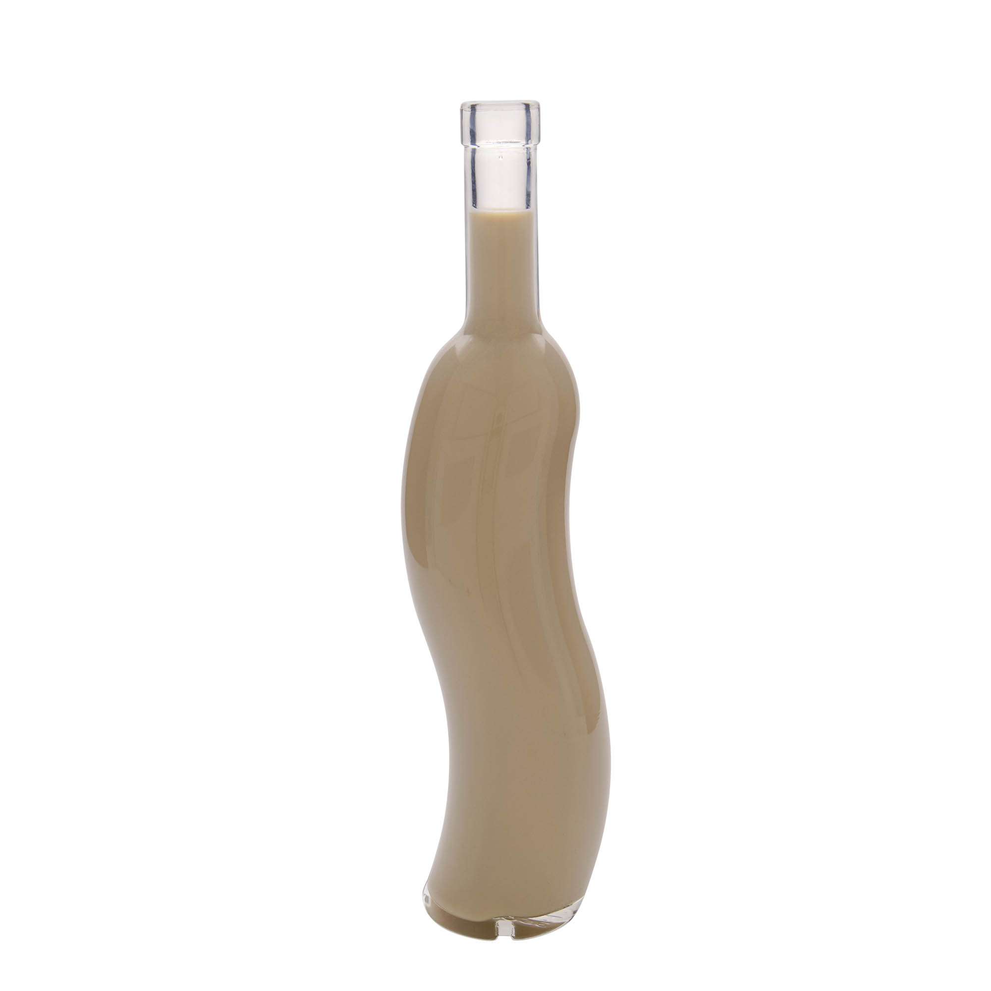 500 ml klaaspudel 'La-Ola', poolümar, sulgur: kork