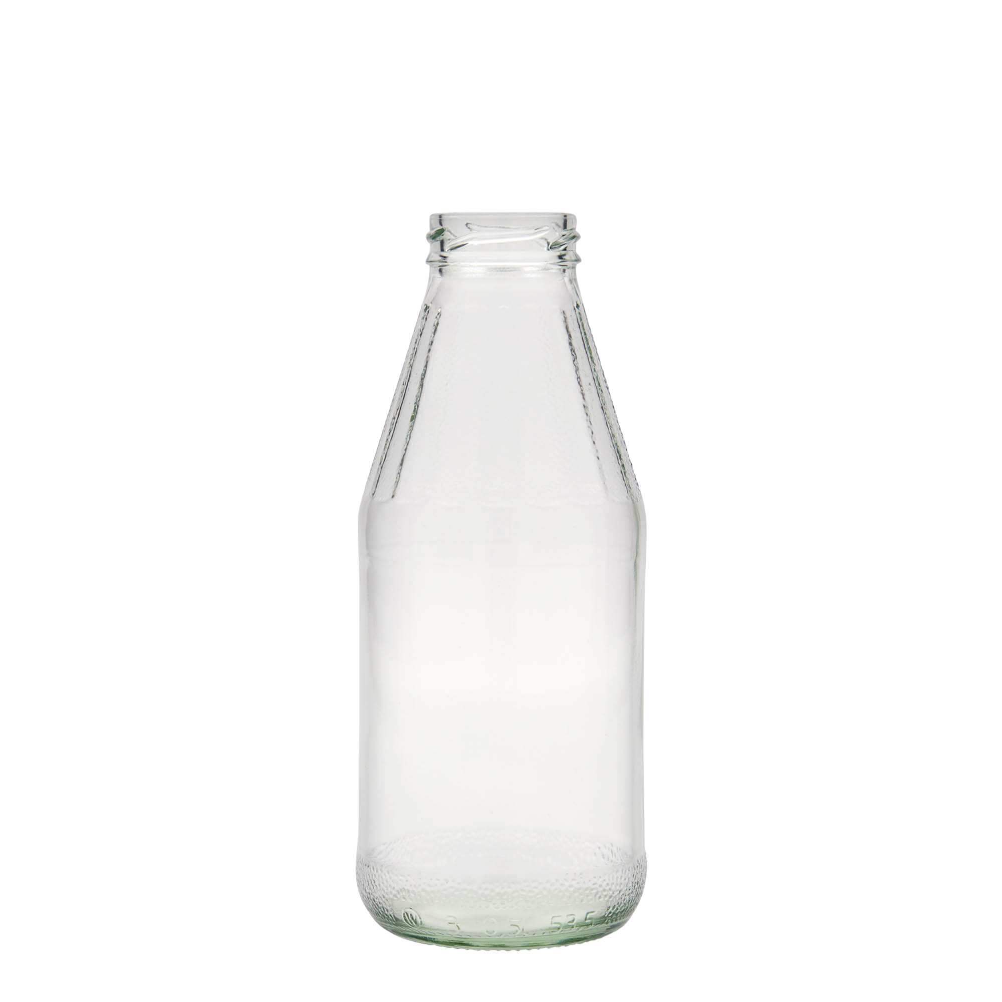 500 ml laiakaelne universaalklaaspudel, suu: keeratava kaanega (TO 43)