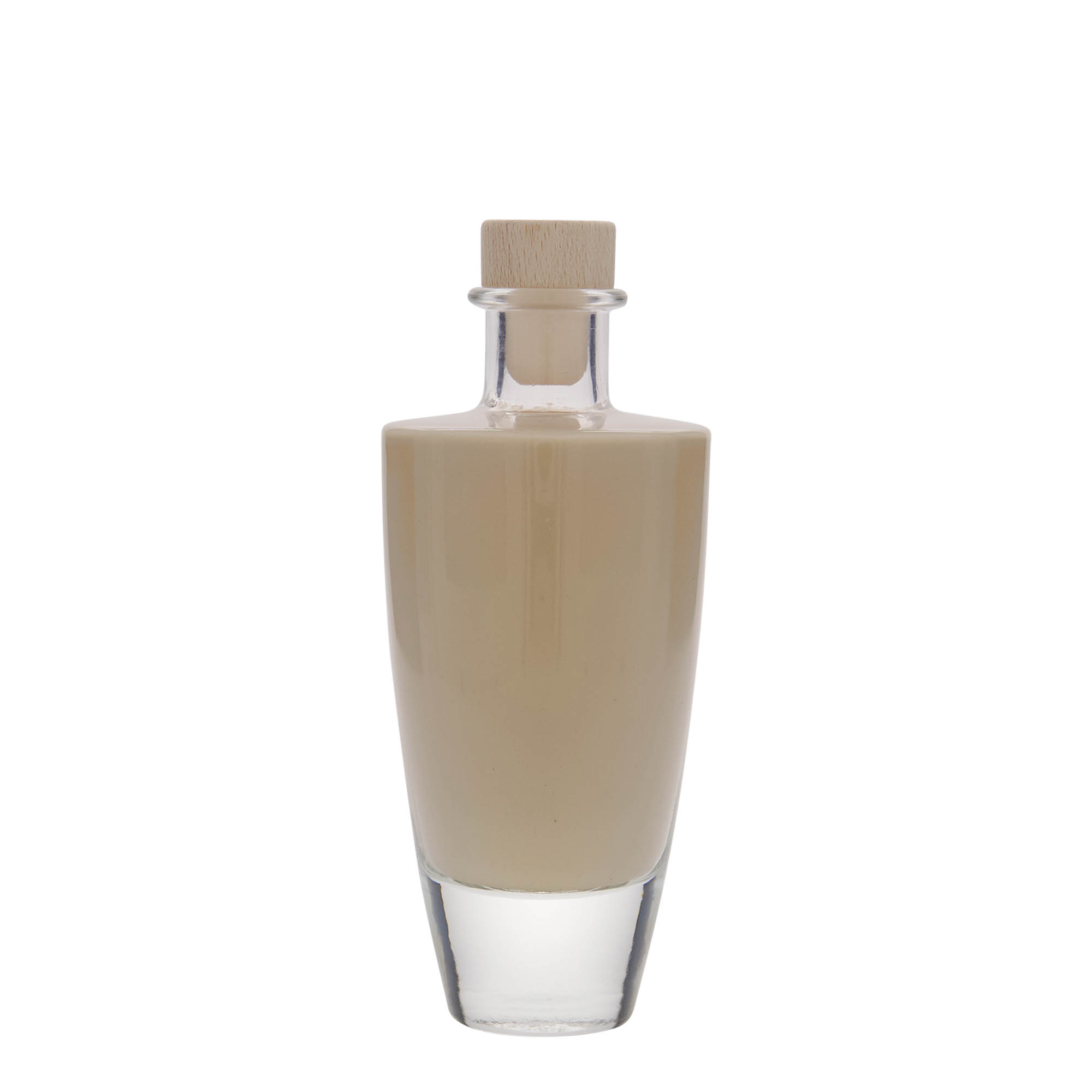 200 ml klaaspudel 'Vanessa', ovaalne, sulgur: kork