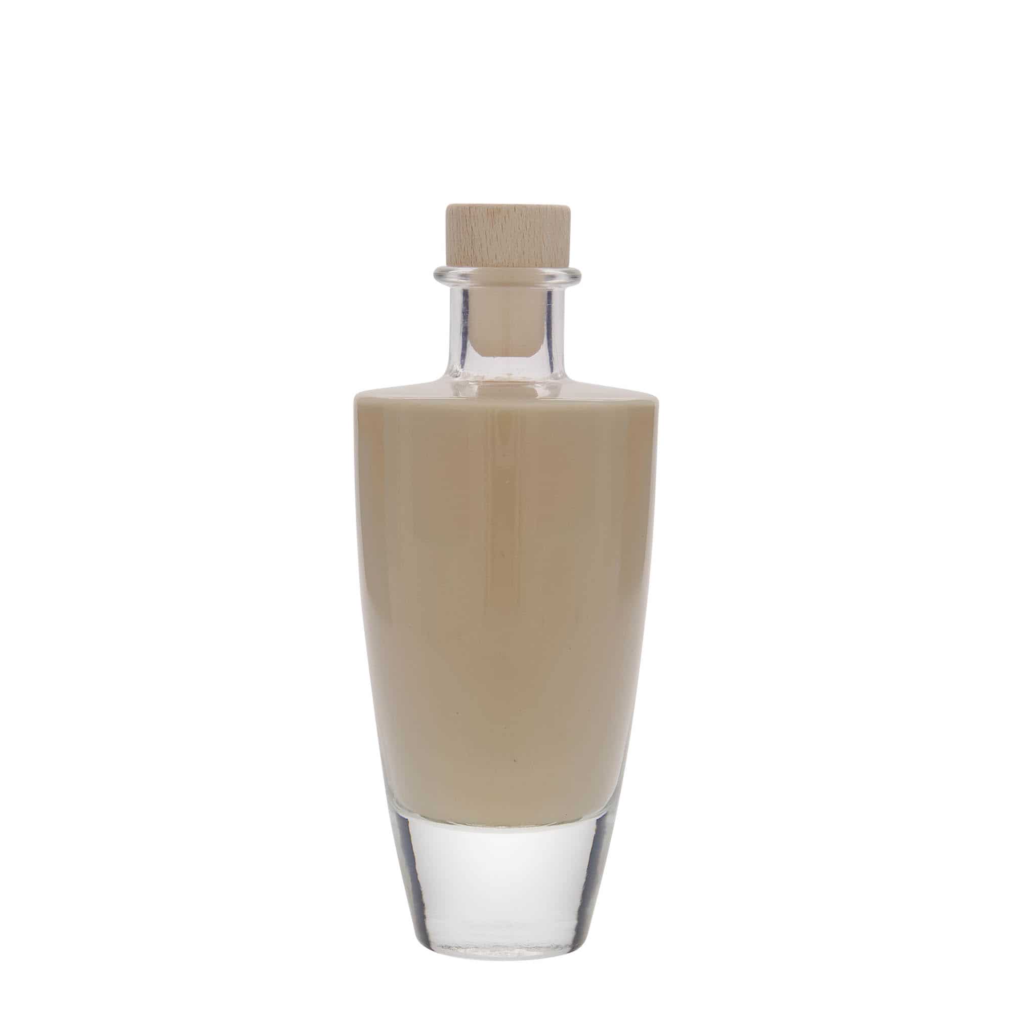 200 ml klaaspudel 'Vanessa', ovaalne, suuava: kork