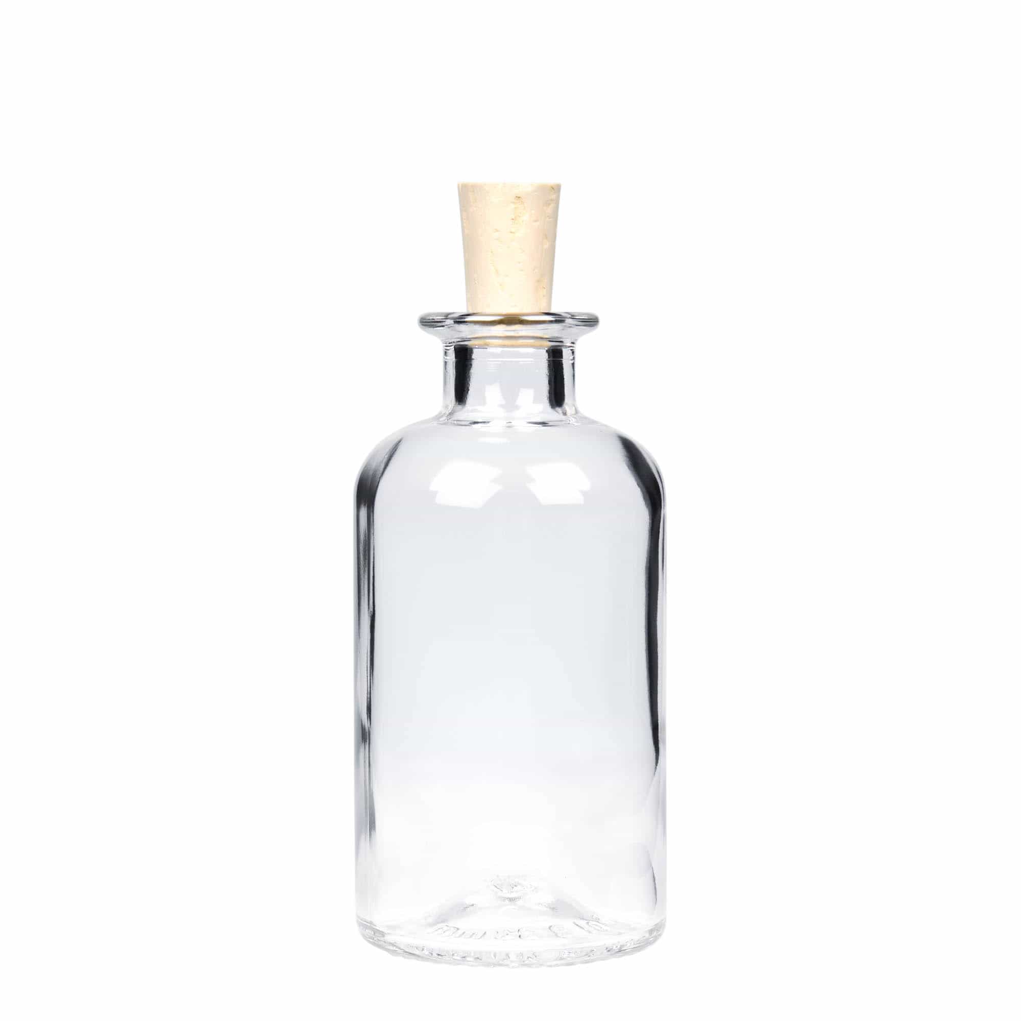250 ml klaasist apteegipudel, sulgur: kork