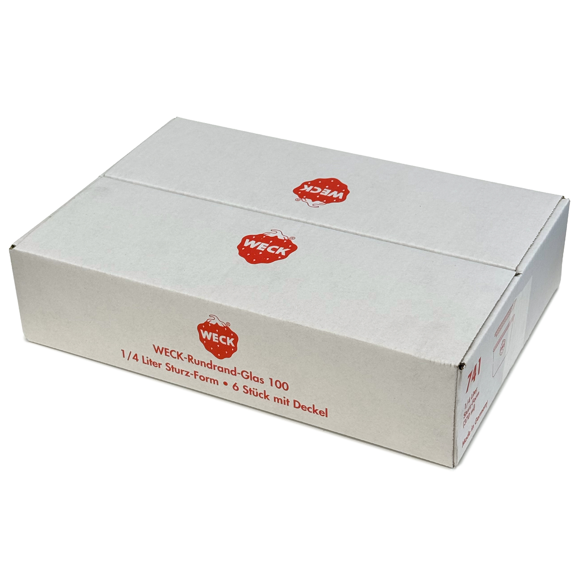 6x 370 ml WECK-klaaspurk klaaskaanega RR 100
