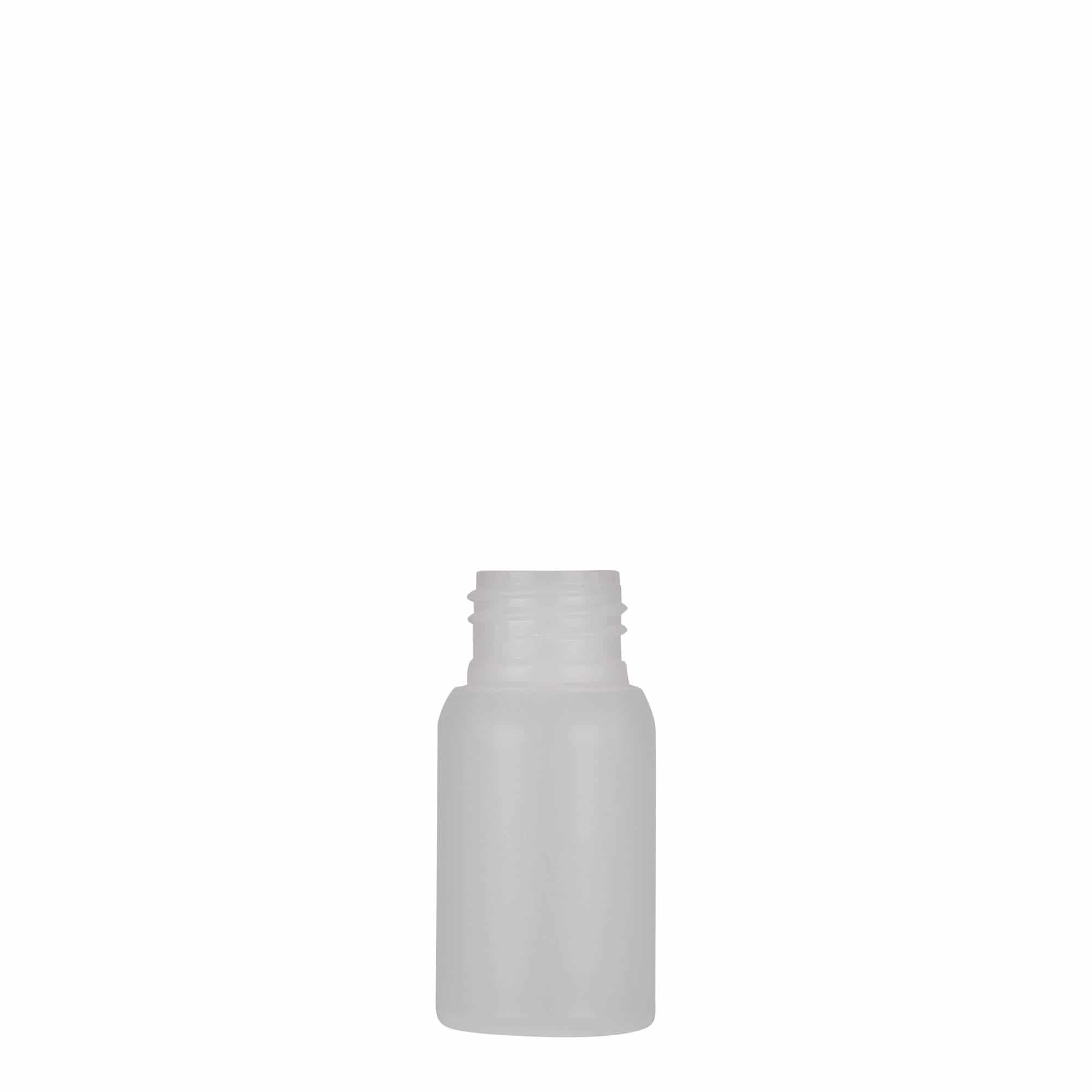 30 ml plastpudel 'Tuffy', HDPE, naturaalne, ava: 24/410