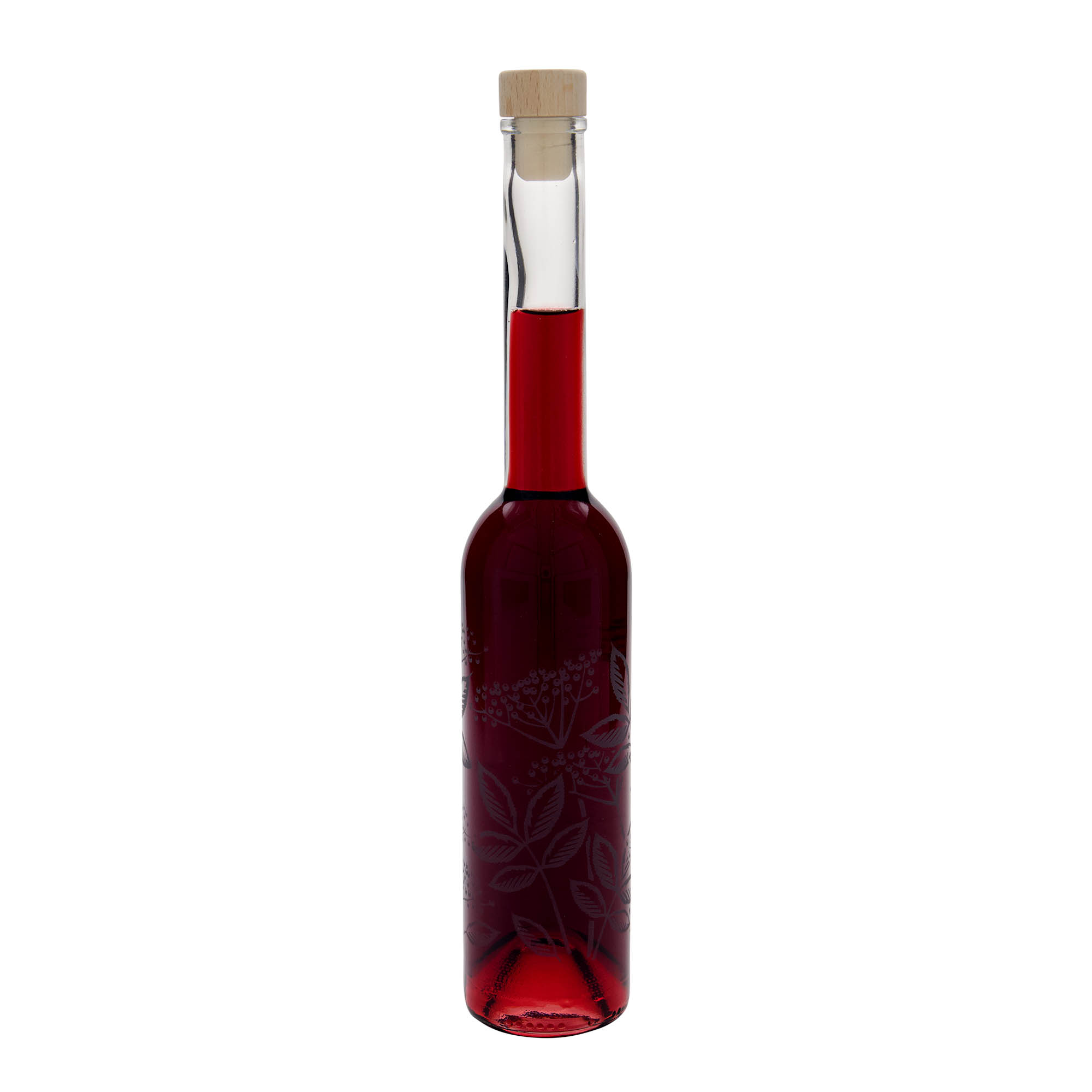 350 ml klaaspudel 'Opera', motiiv: leeder, sulgur: kork
