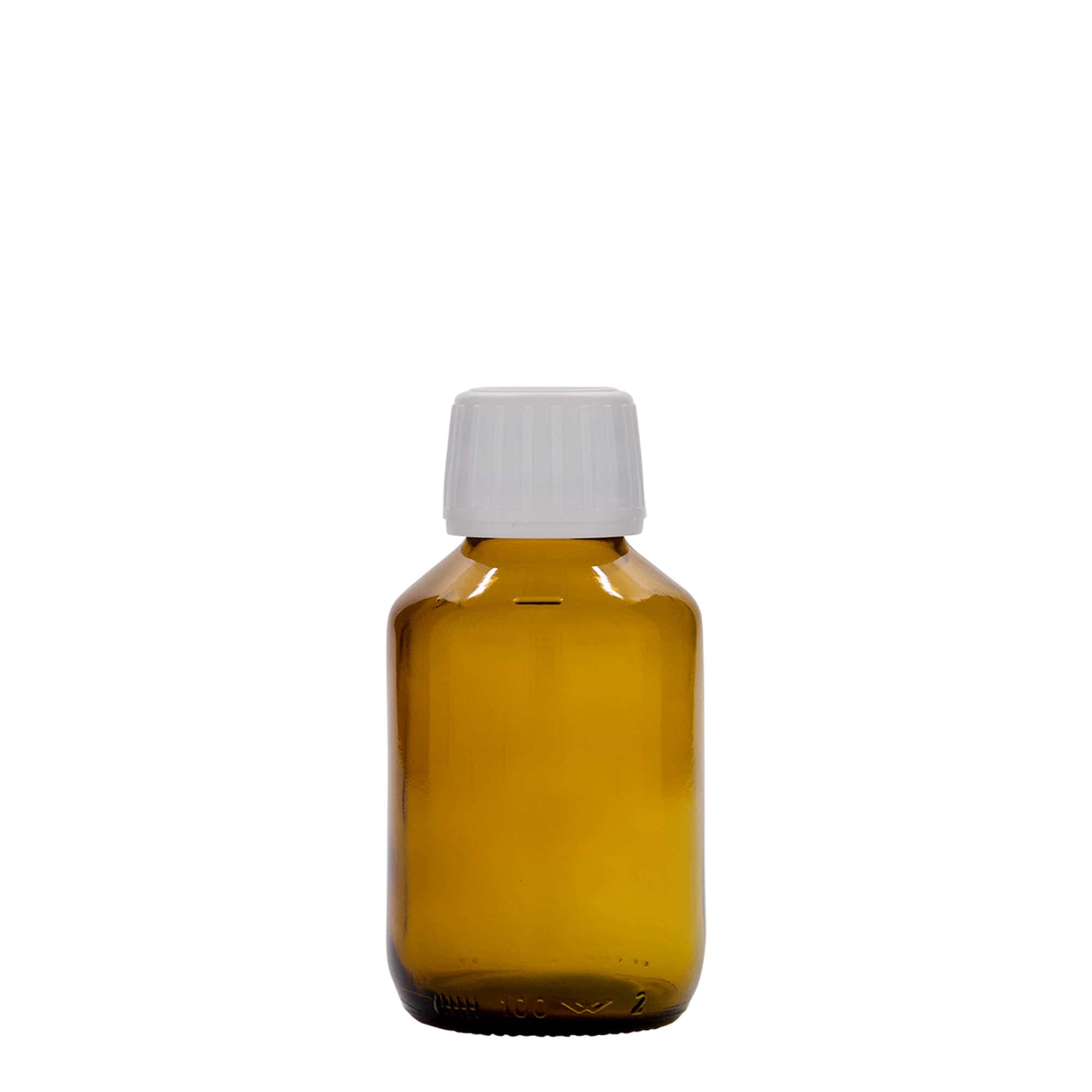 100 ml meditsiinipudel, pruun, klaas, suuava: PP 28