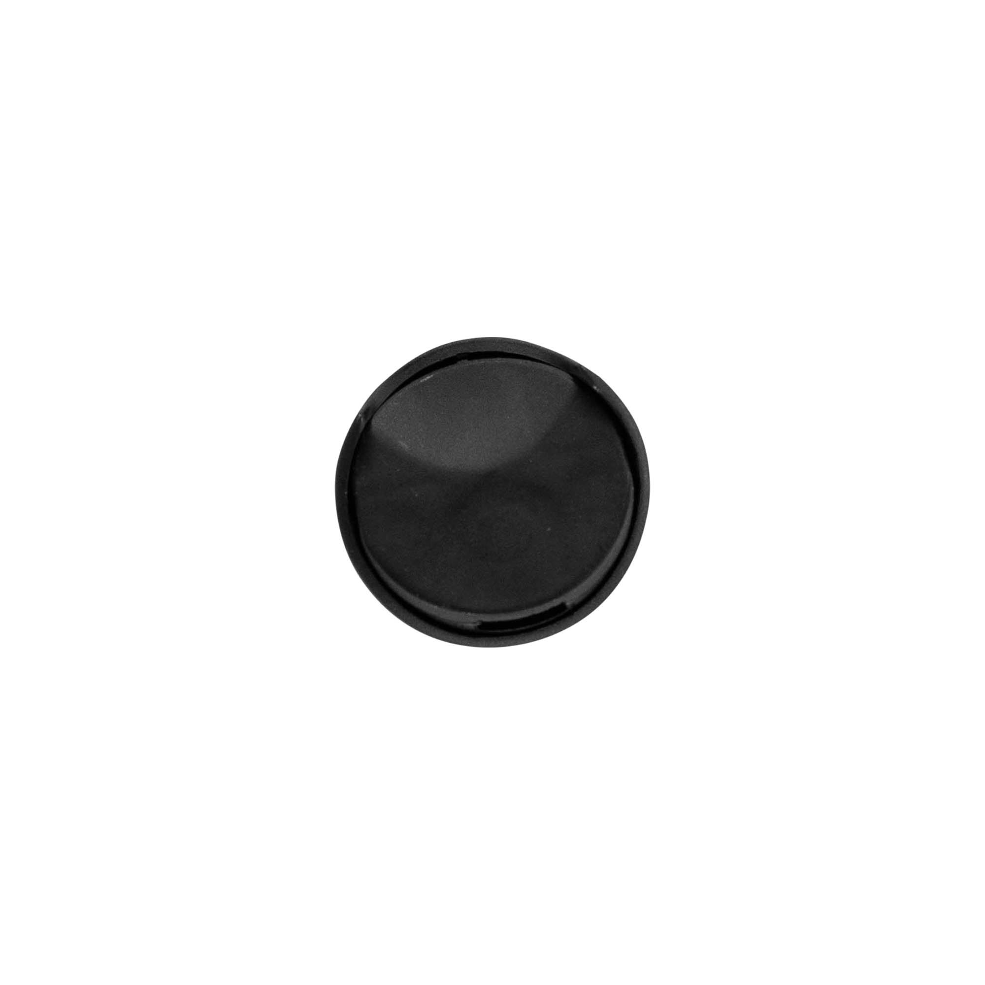 Kruvikork Disc Top, PP-plast, must, sobib avale: 24/410