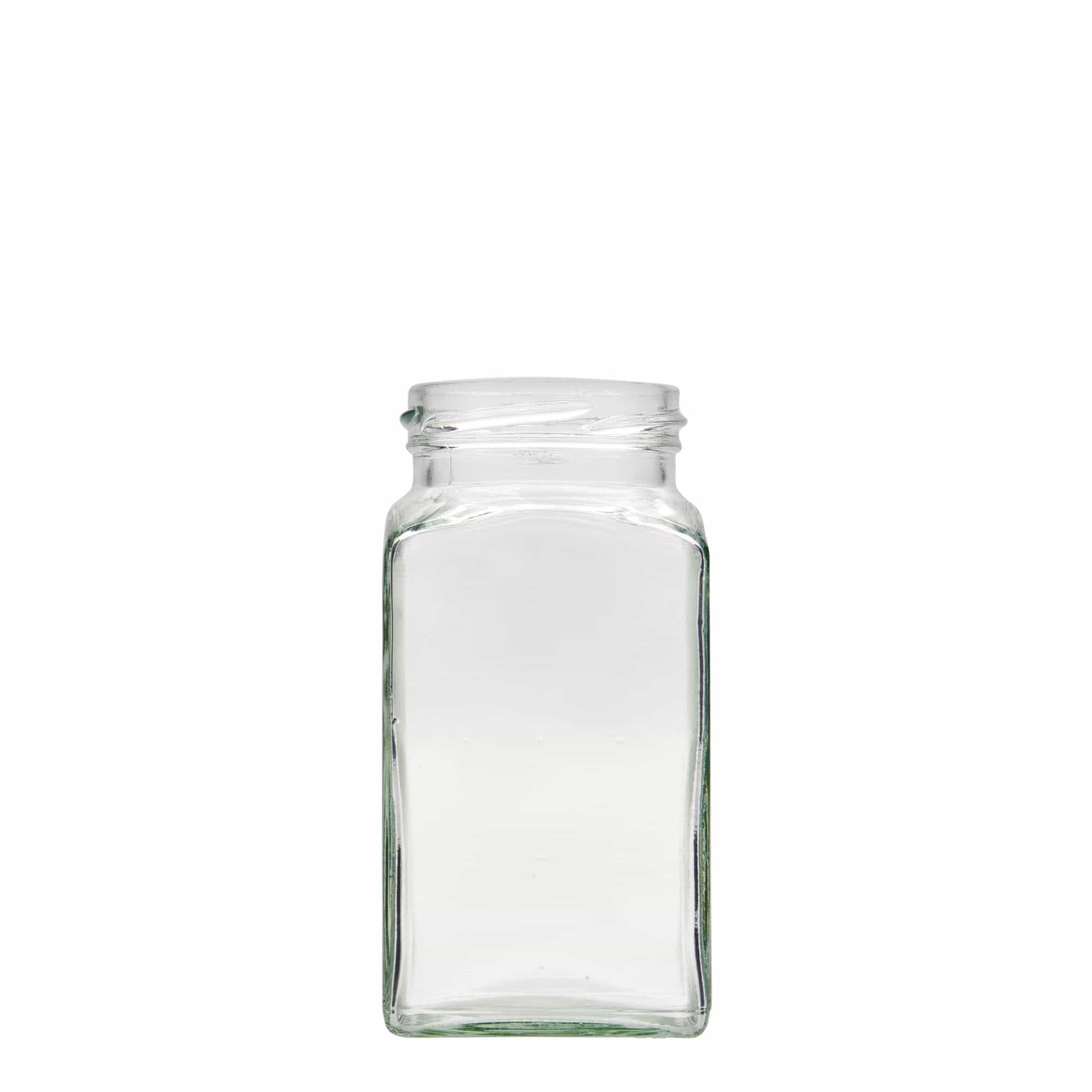312 ml ruudukujuline klaaspurk, avale: Twist-Off (TO 58)