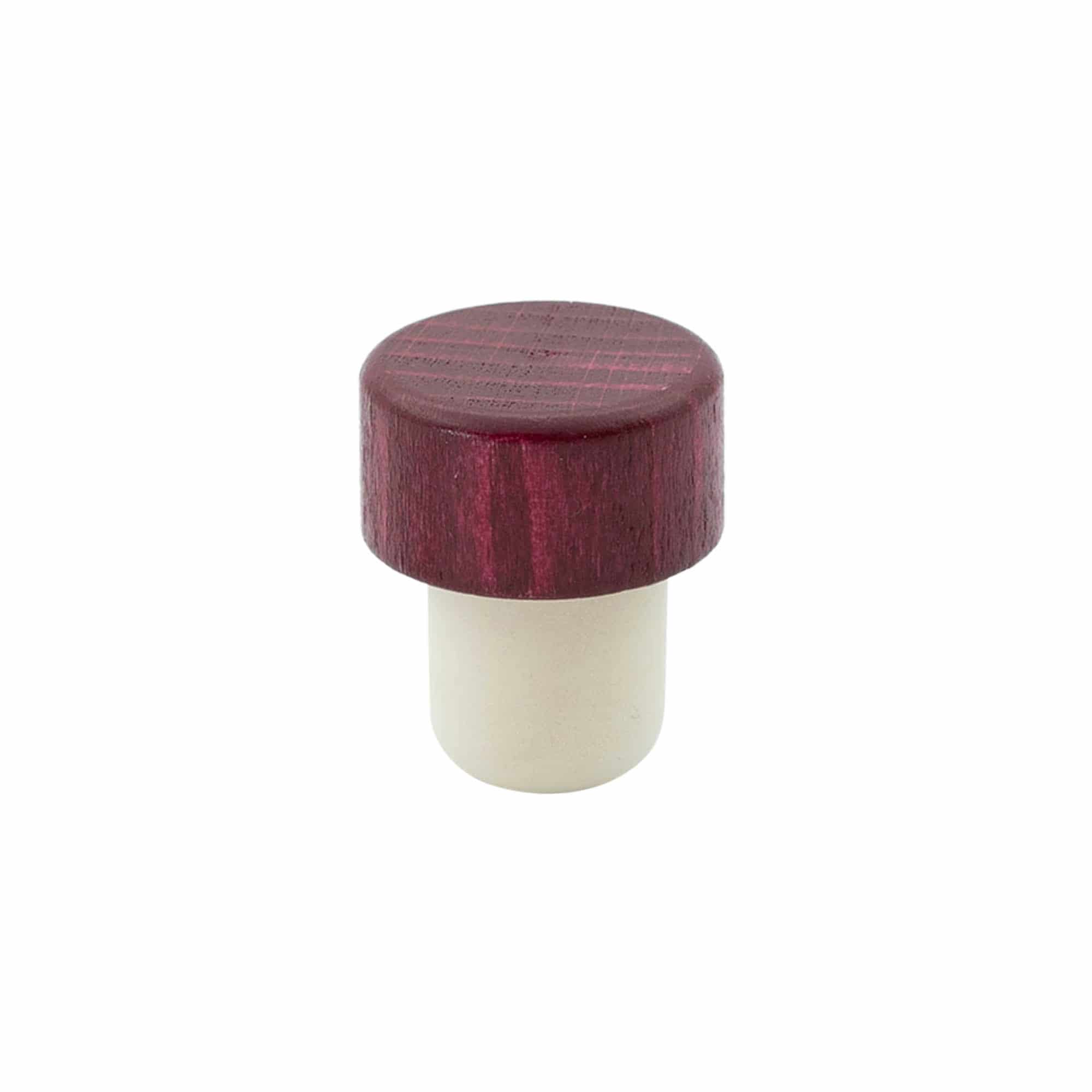 Käepidemekorgid 19 mm, puit/plast, bordoopunane, suuotsale: kork Käepidemekorgid 19 mm, puit/plast, bordoopunane, suuotsale: kork