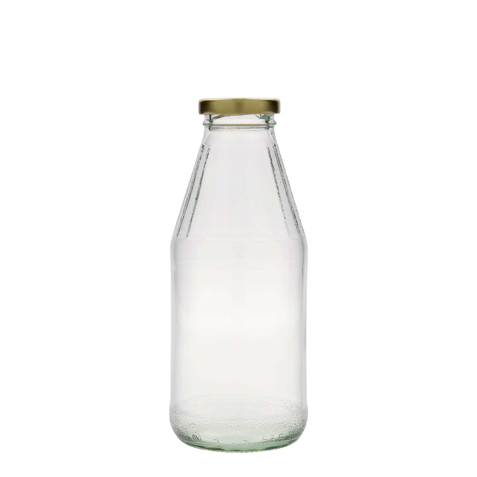 500 ml laiakaelne universaalklaaspudel, suu: keeratava kaanega (TO 43)