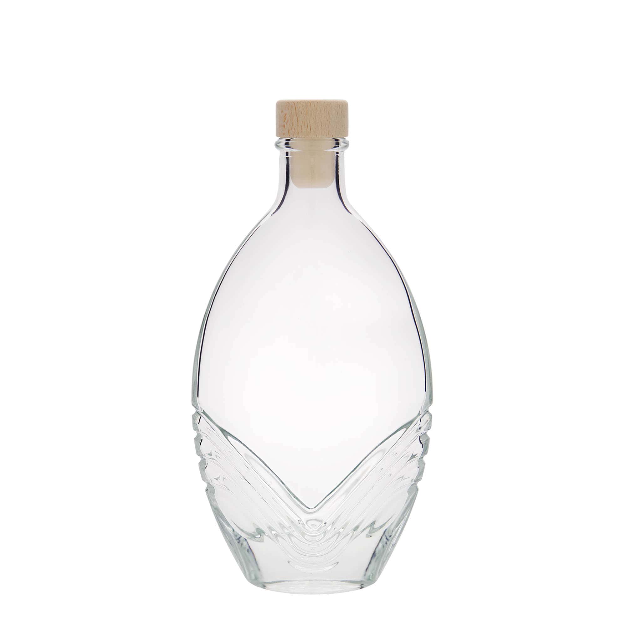 200 ml klaaspudel 'Florenze', ovaalne, sulgur: kork