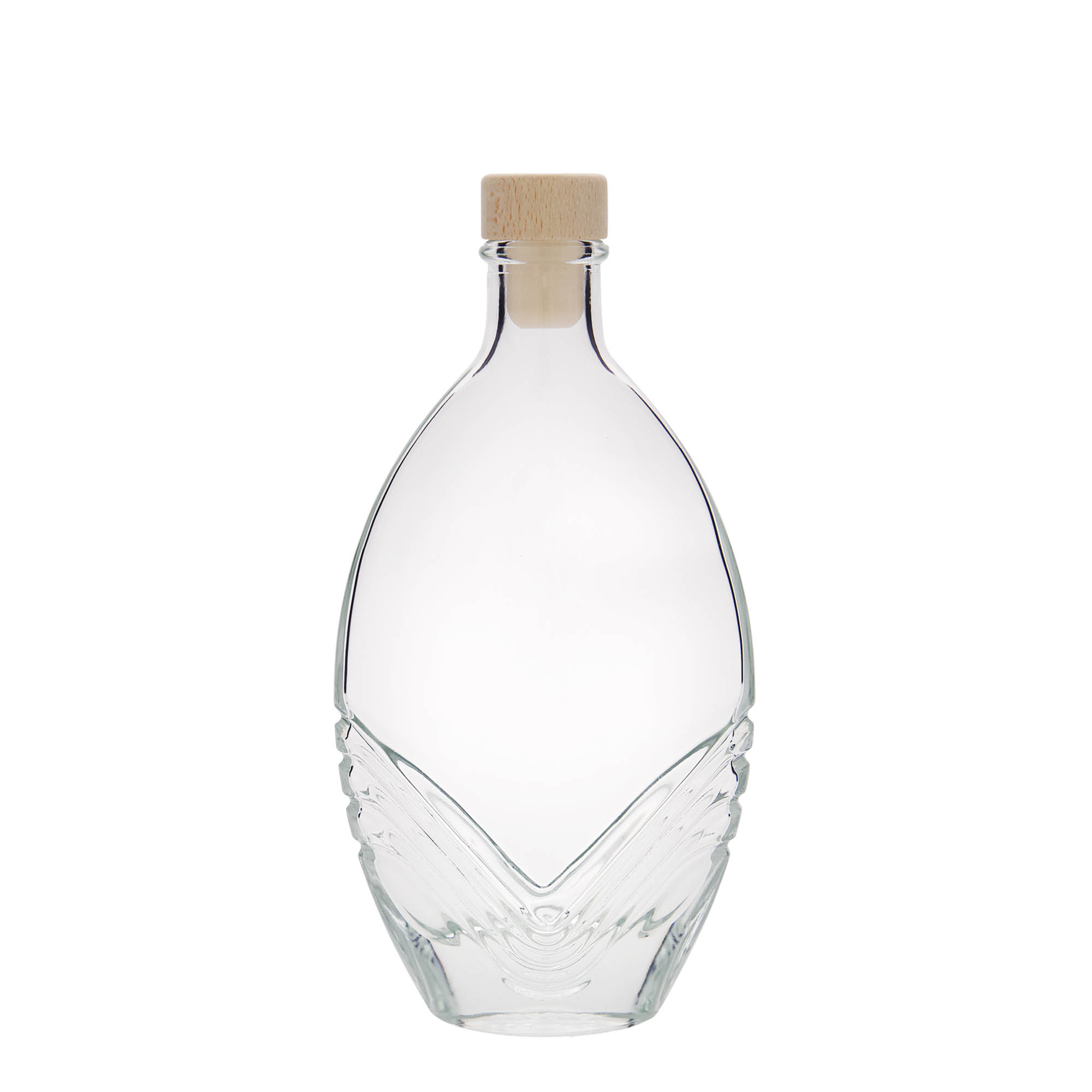 200 ml klaaspudel 'Florence', ovaalne, suuava: kork