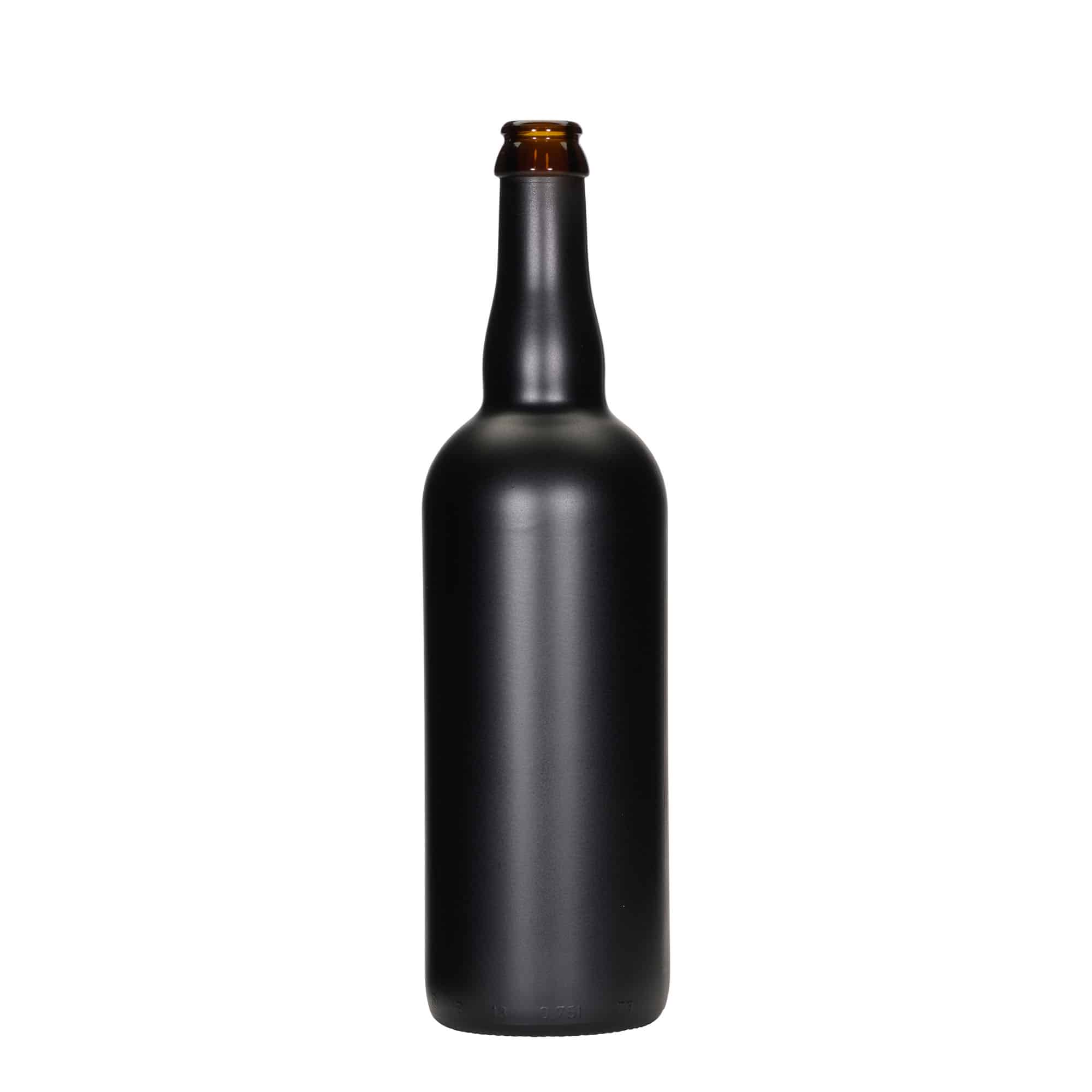 750 ml õllepudel Belgia, klaas, must, suu: kroonkaan 750 ml õllepudel Belgia, klaas, must, suu: kroonkaan
