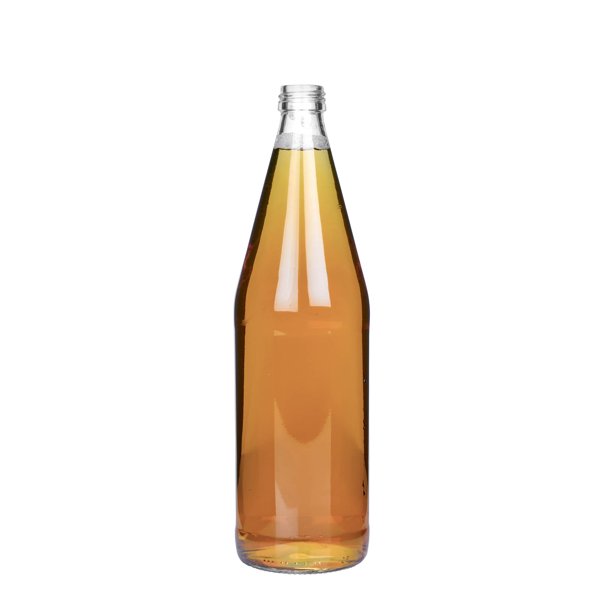 750 ml universaalpudel porgandikujuline, klaas, suuava: PP 28