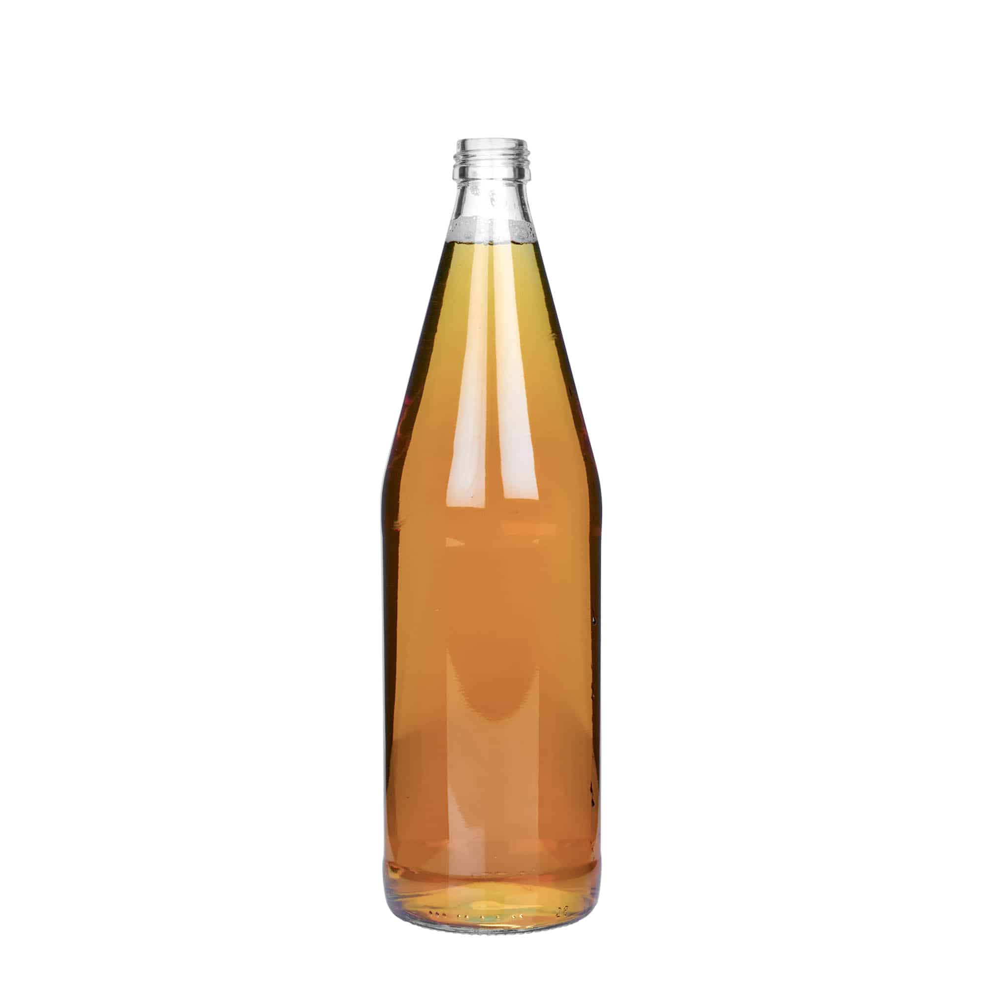 750 ml universaalpudel porgandikujuline, klaas, suuava: PP 28