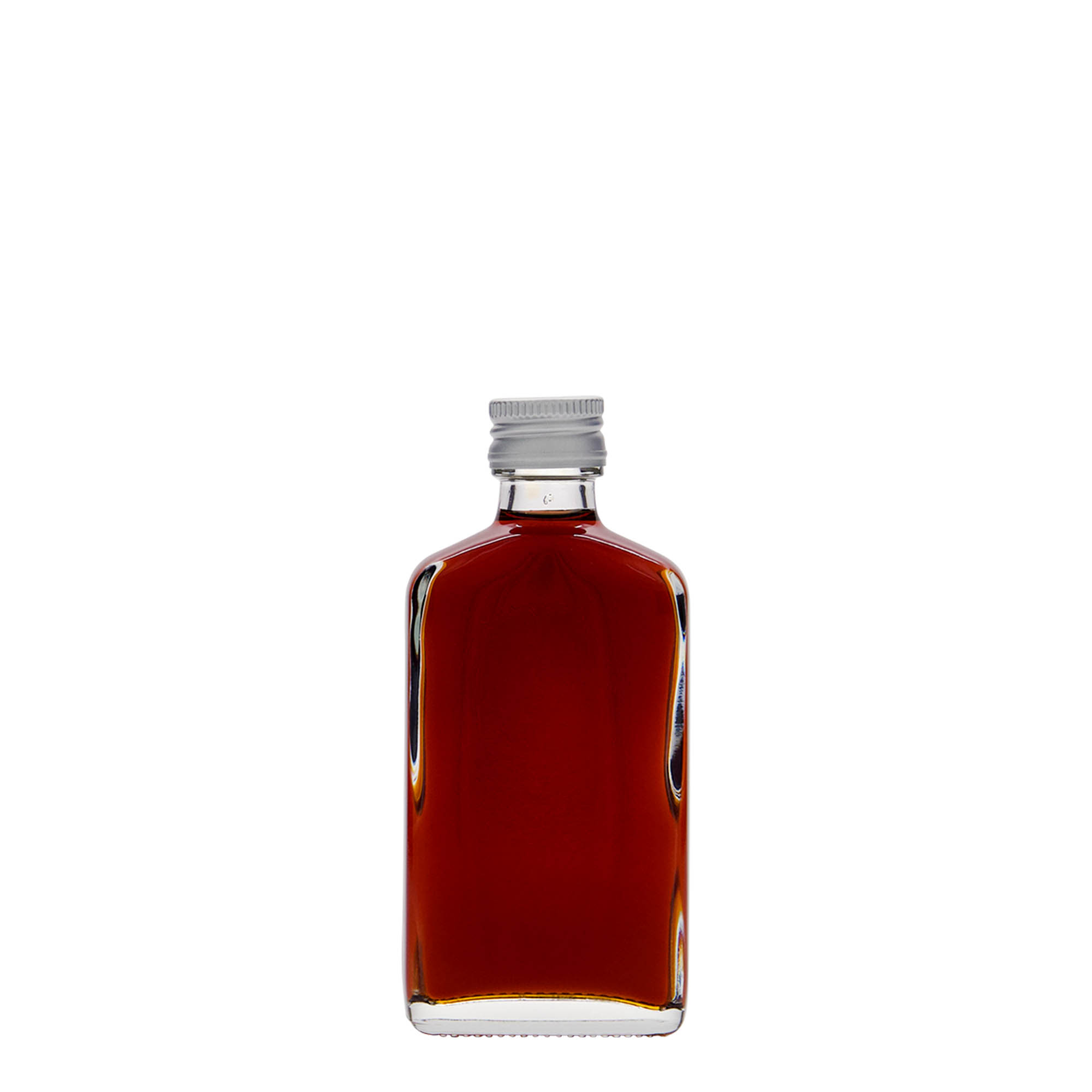 50 ml taskupudel, ristkülikukujuline, klaas, suuava: PP 18 50 ml taskupudel, ristkülikukujuline, klaas, suuava: PP 18