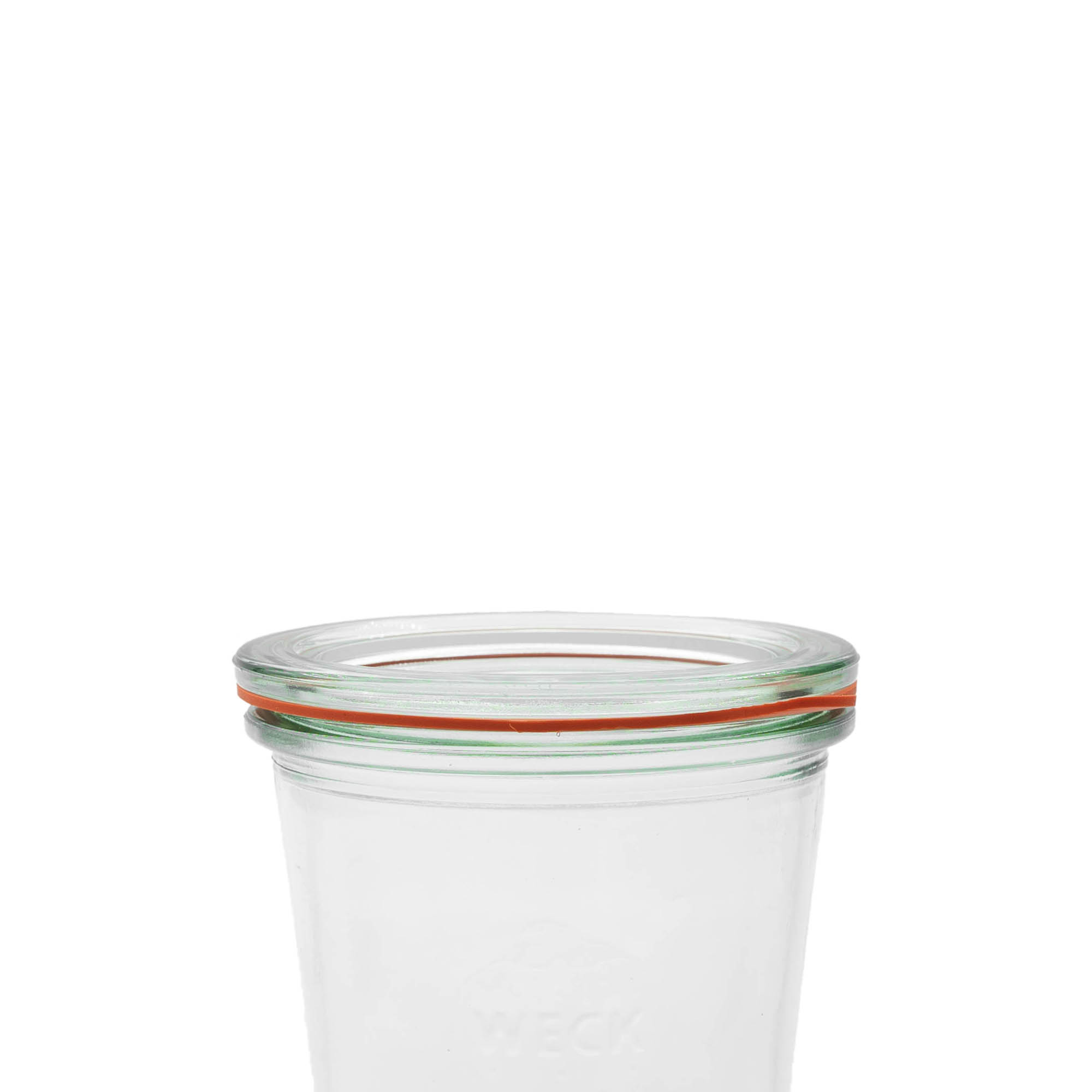 WECK-kannuklamber RR80, punane, suu: ümar äär