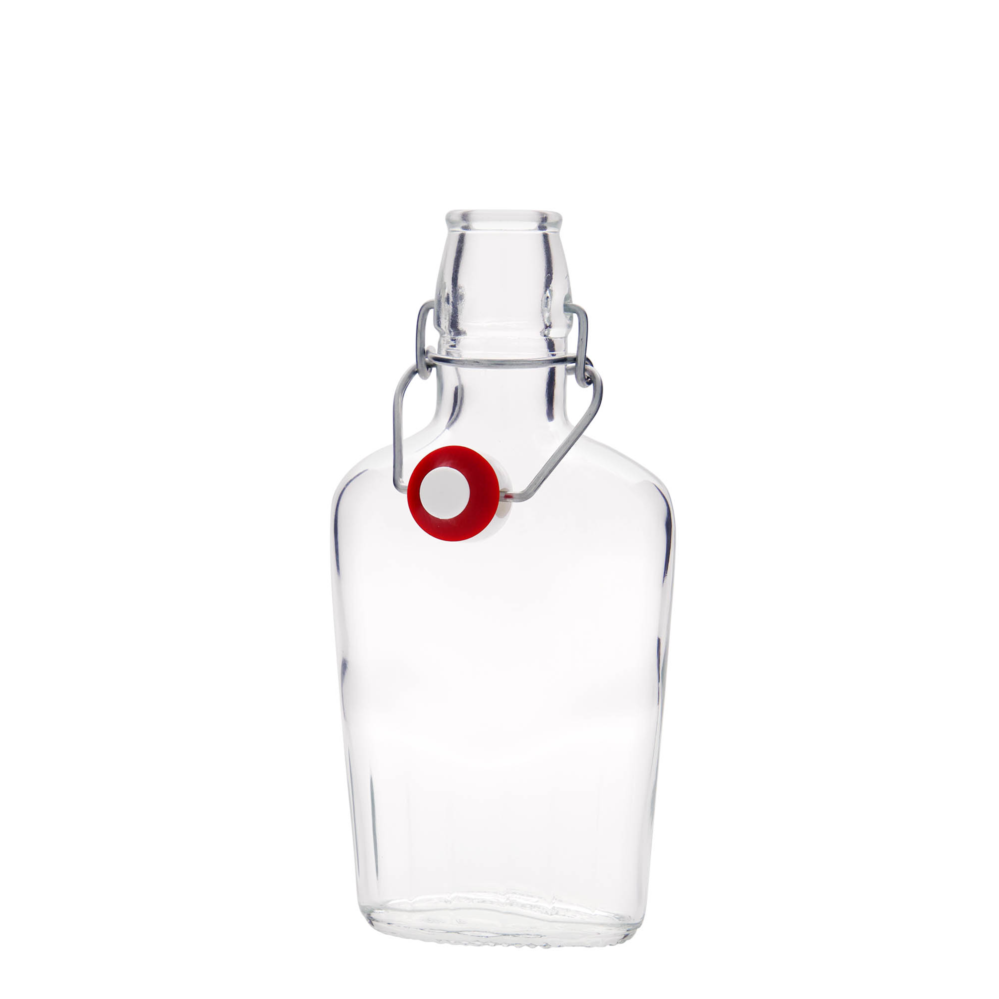 250 ml klaaspudel 'Fiaschetta', ovaalne, suu: klambrikork