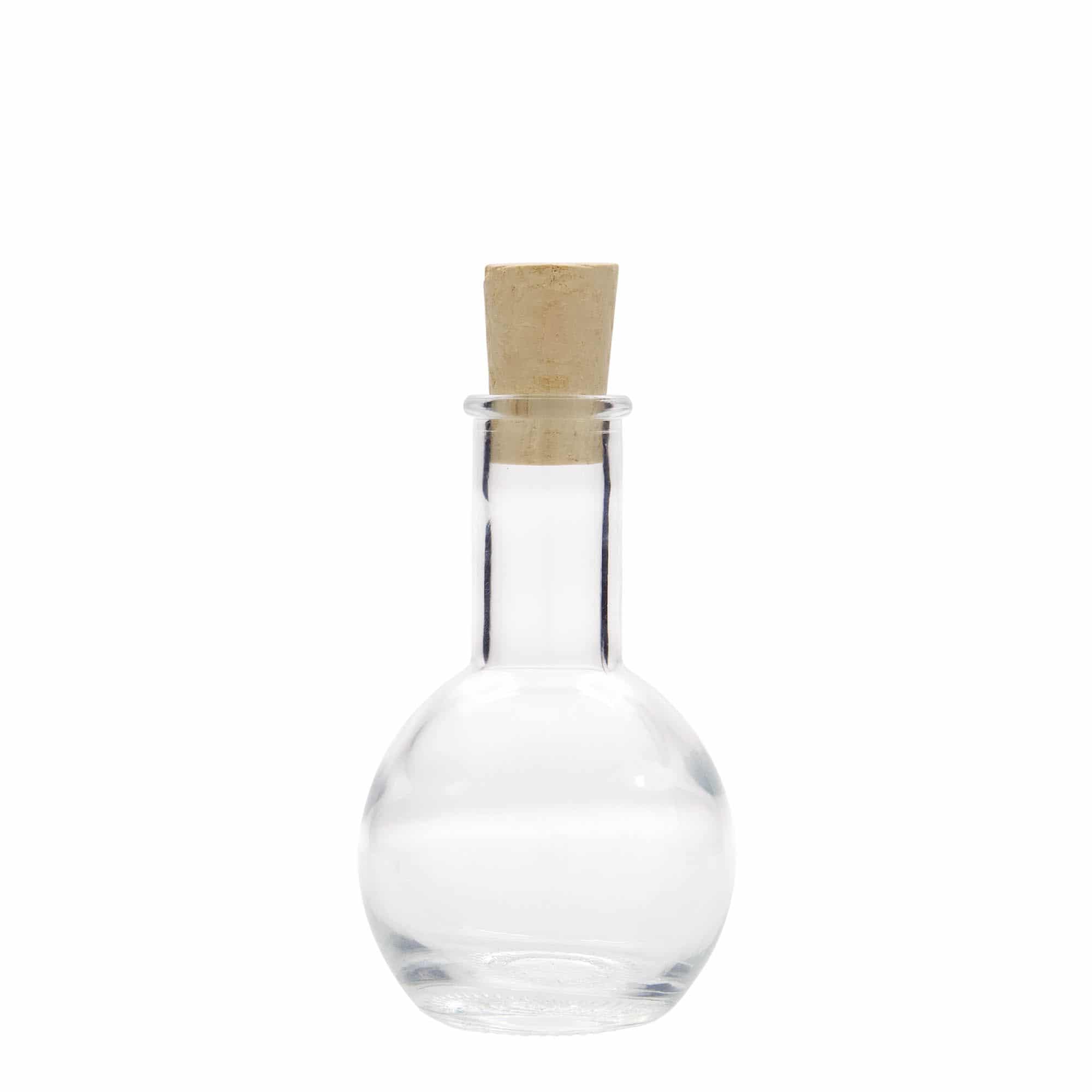 100 ml klaaspudel 'Tulipano', sulgur: kork