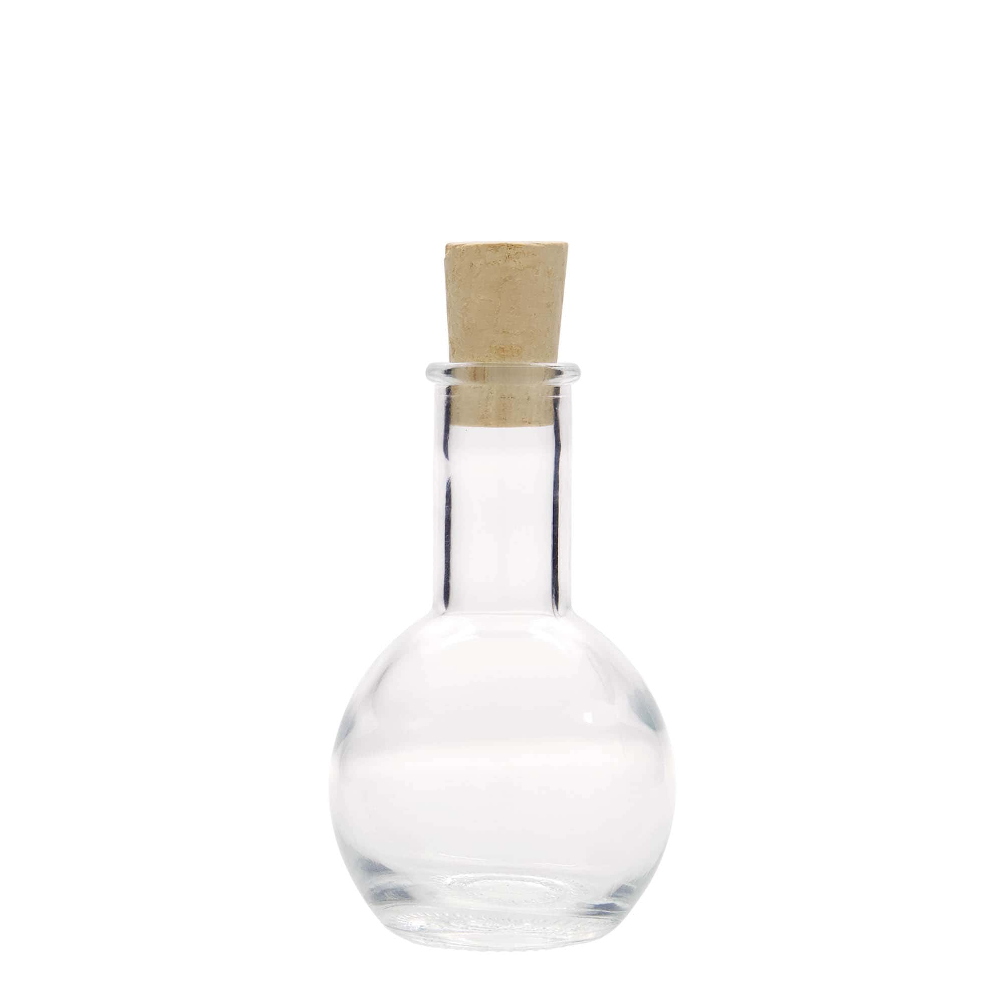 100 ml klaaspudel 'Tulipano', avaus: kork