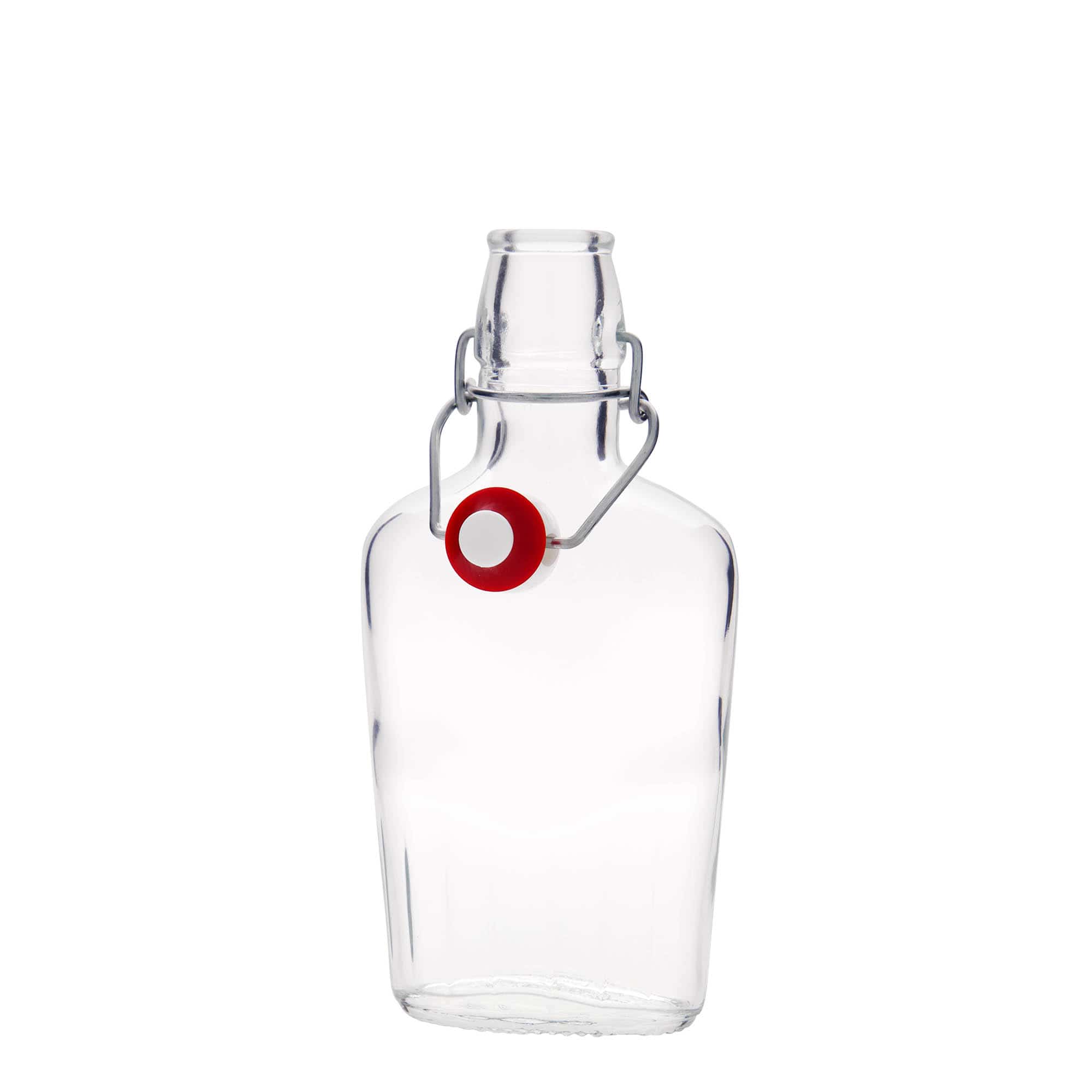 250 ml klaaspudel 'Fiaschetta', ovaalne, sulgur: traatkork