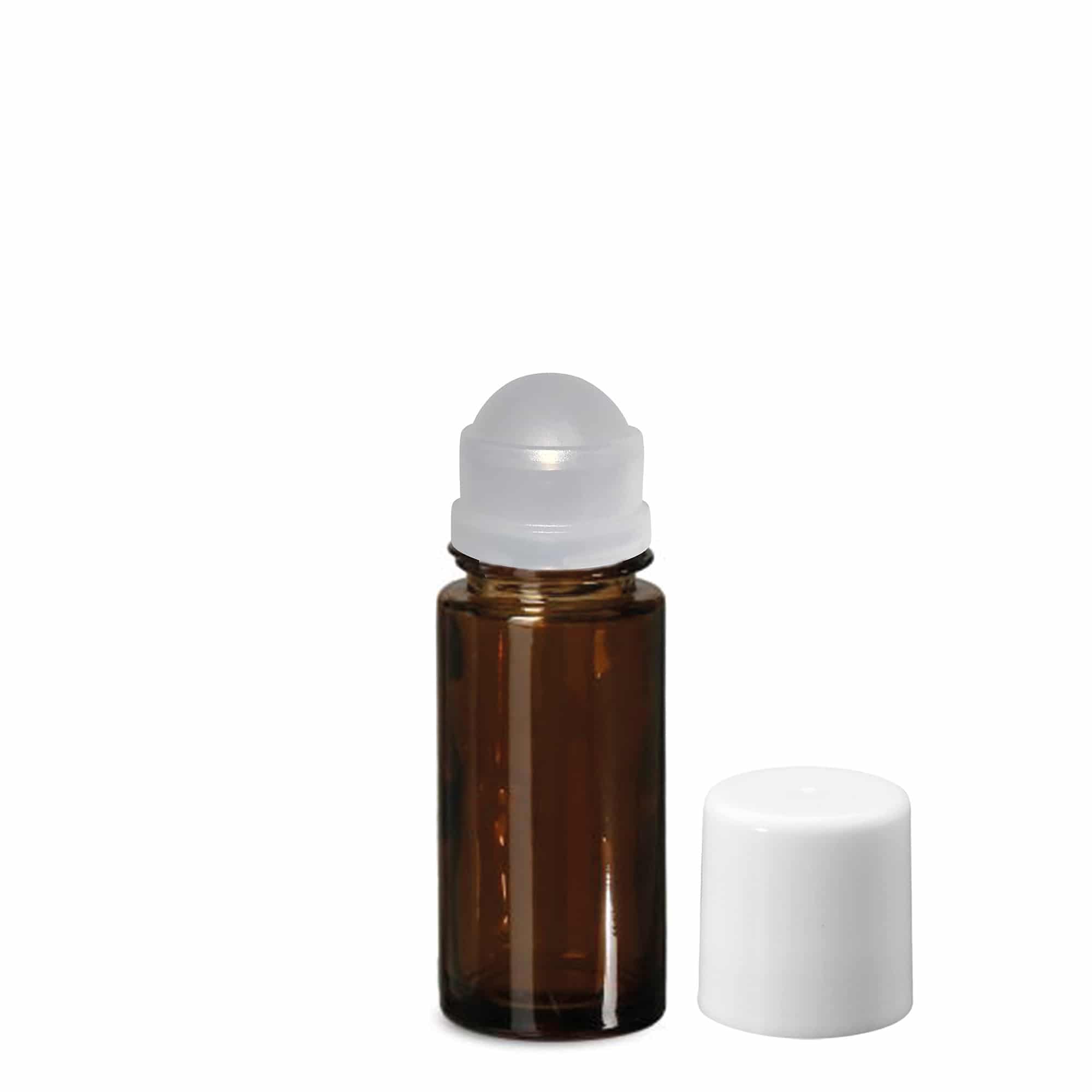 50 ml rullpudel, klaas, pruun, suu: kruvikork