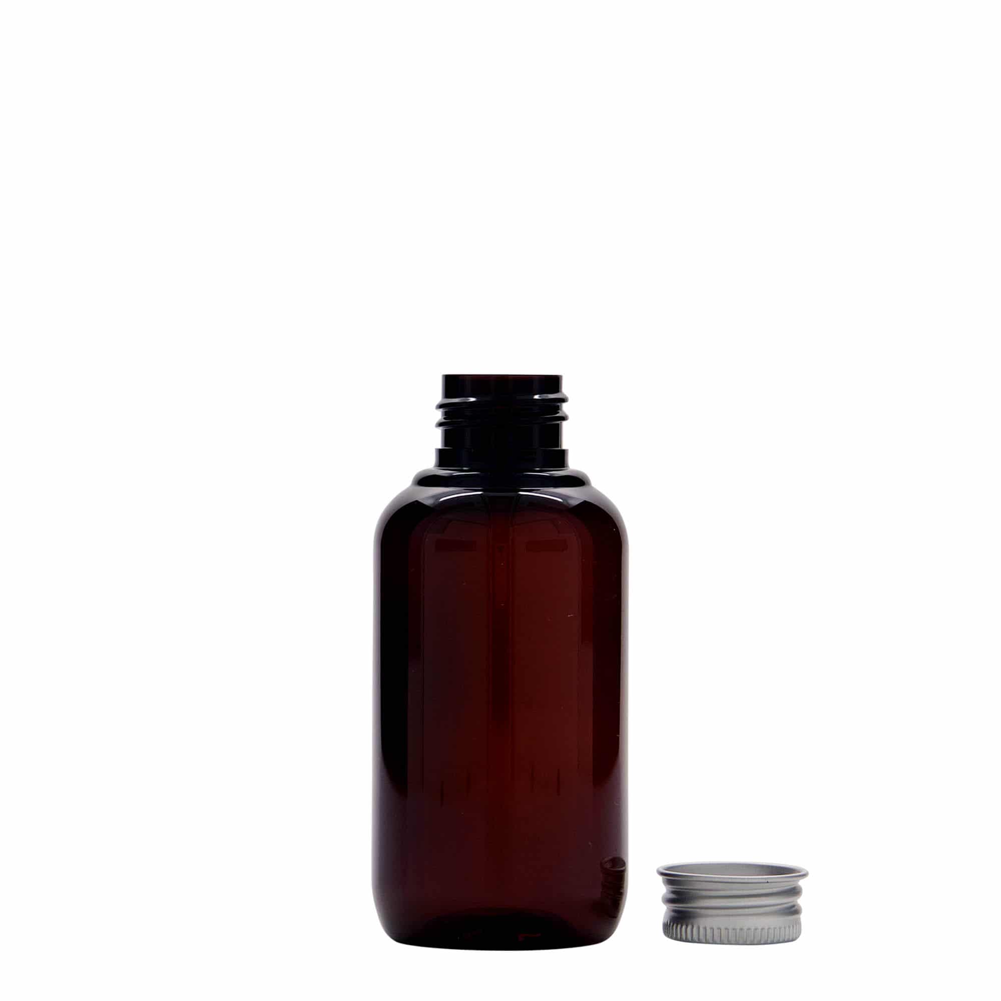 100 ml ringlussevõetud plastist pudel 'Victor's Best', PCR, pruun, sulgur:  24/410