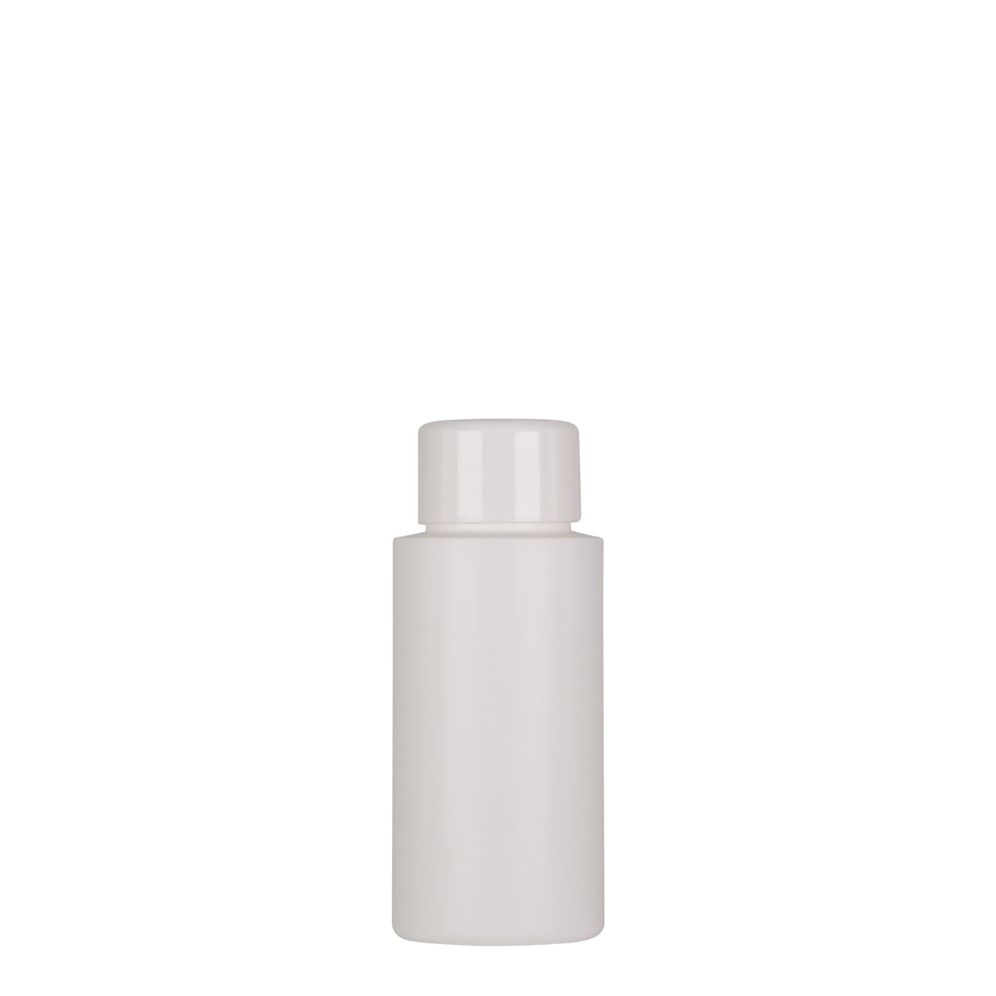 50 ml plastikpudel 'Pipe', roheline HDPE, valge, suu: 24/410