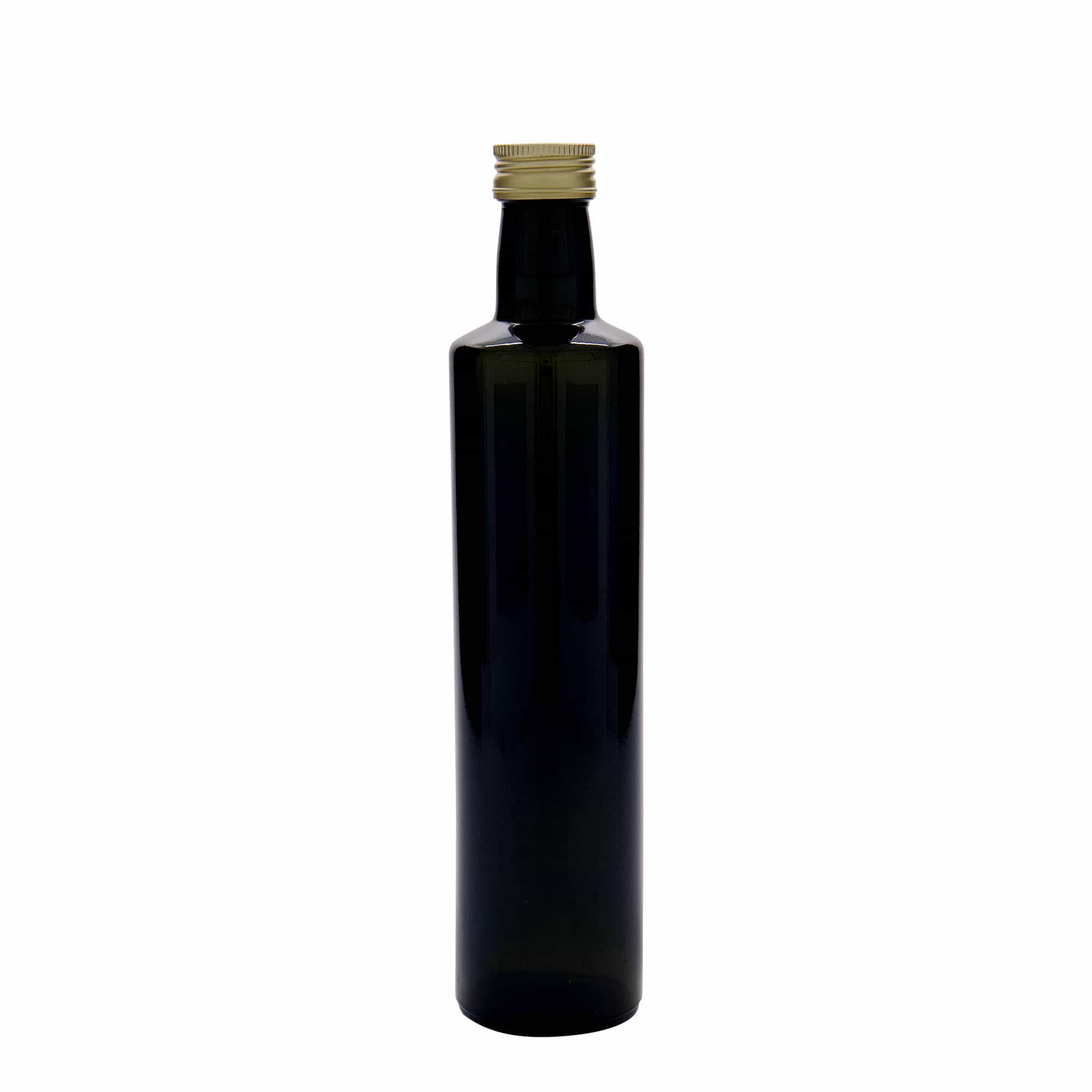 500 ml klaaspudel 'Dorica', antiikroheline, sulgur: PP 31,5