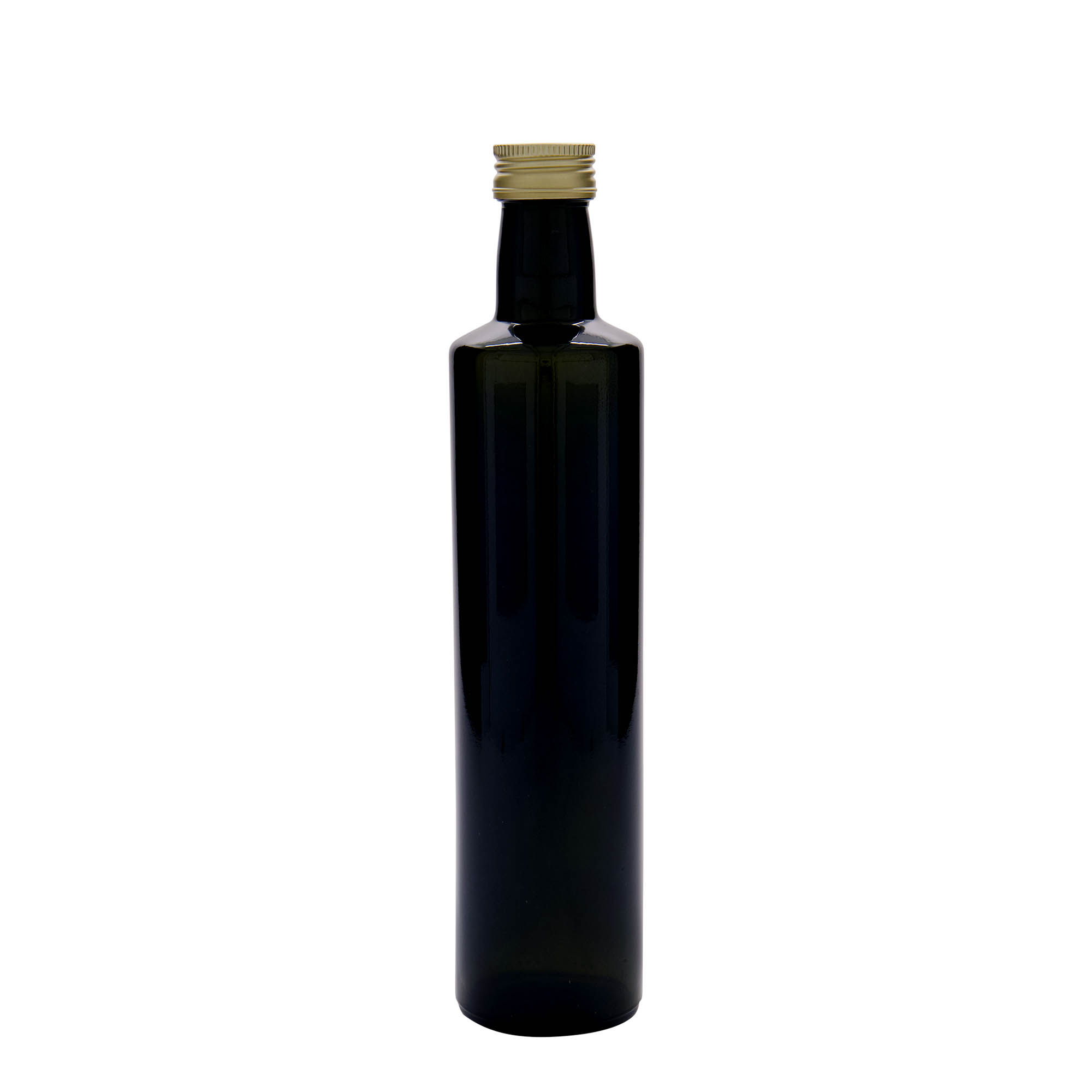 500 ml klaaspudel 'Dorica', antiikroheline, ava: PP 31,5