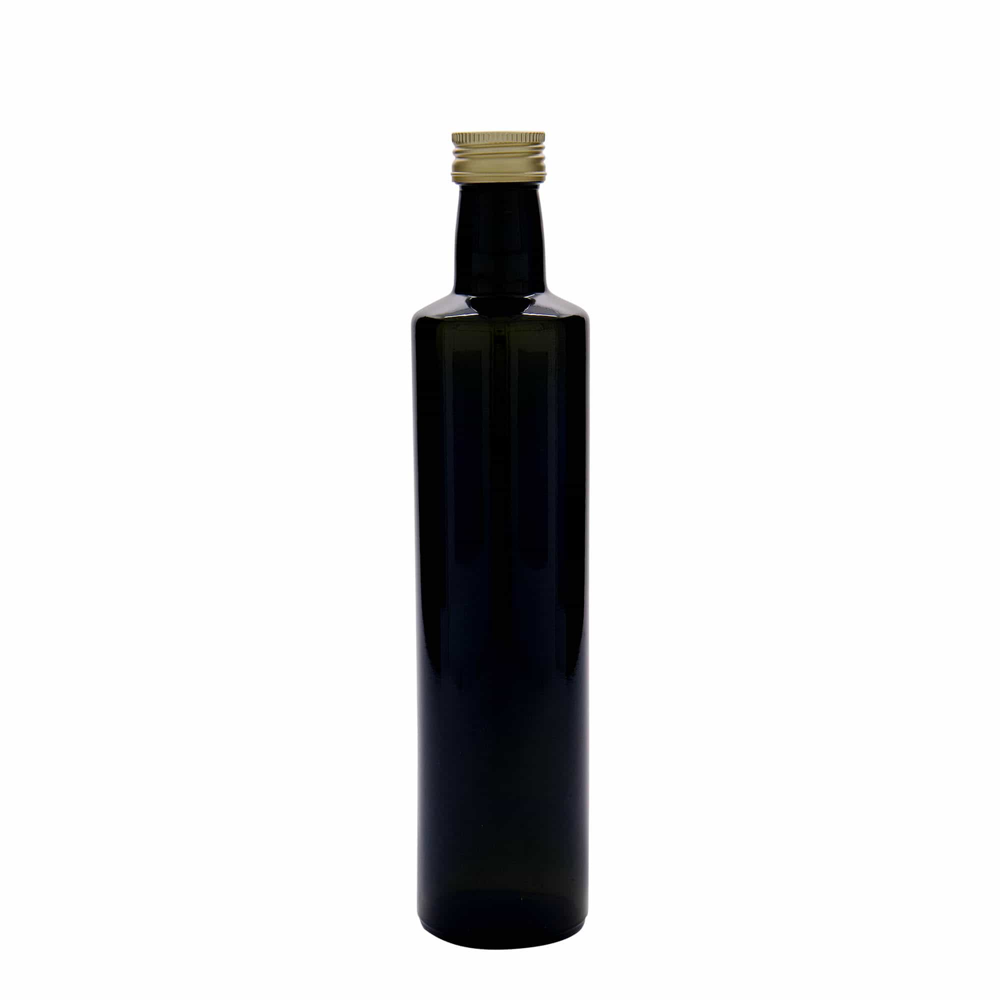500 ml klaaspudel 'Dorica', antiikroheline, ava: PP 31,5