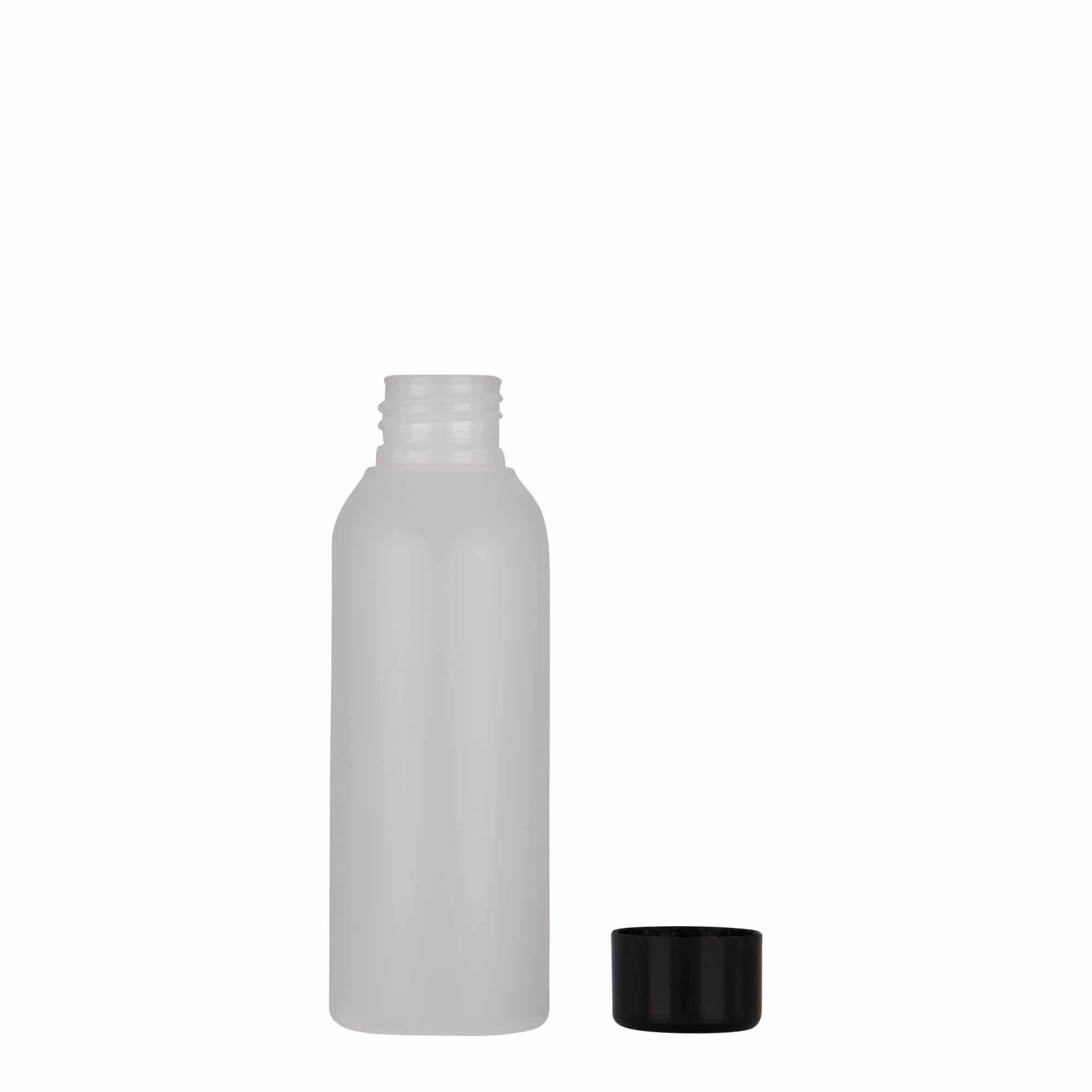 100 ml plastpudel 'Tuffy', HDPE, loomulik värv, sulgur: GPI 24/410