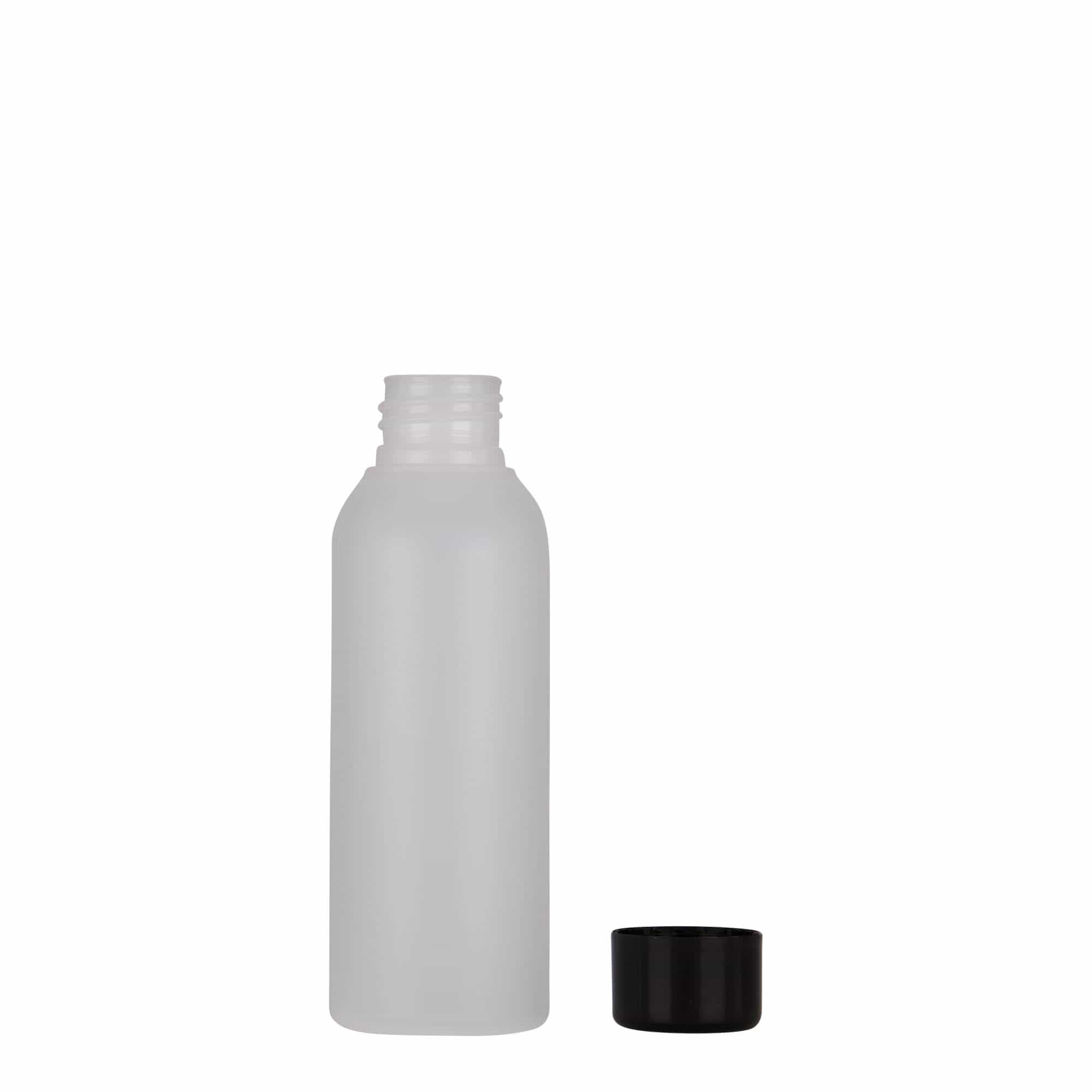 100 ml plastpudel 'Tuffy', HDPE, naturaalne, suuava: 24/410