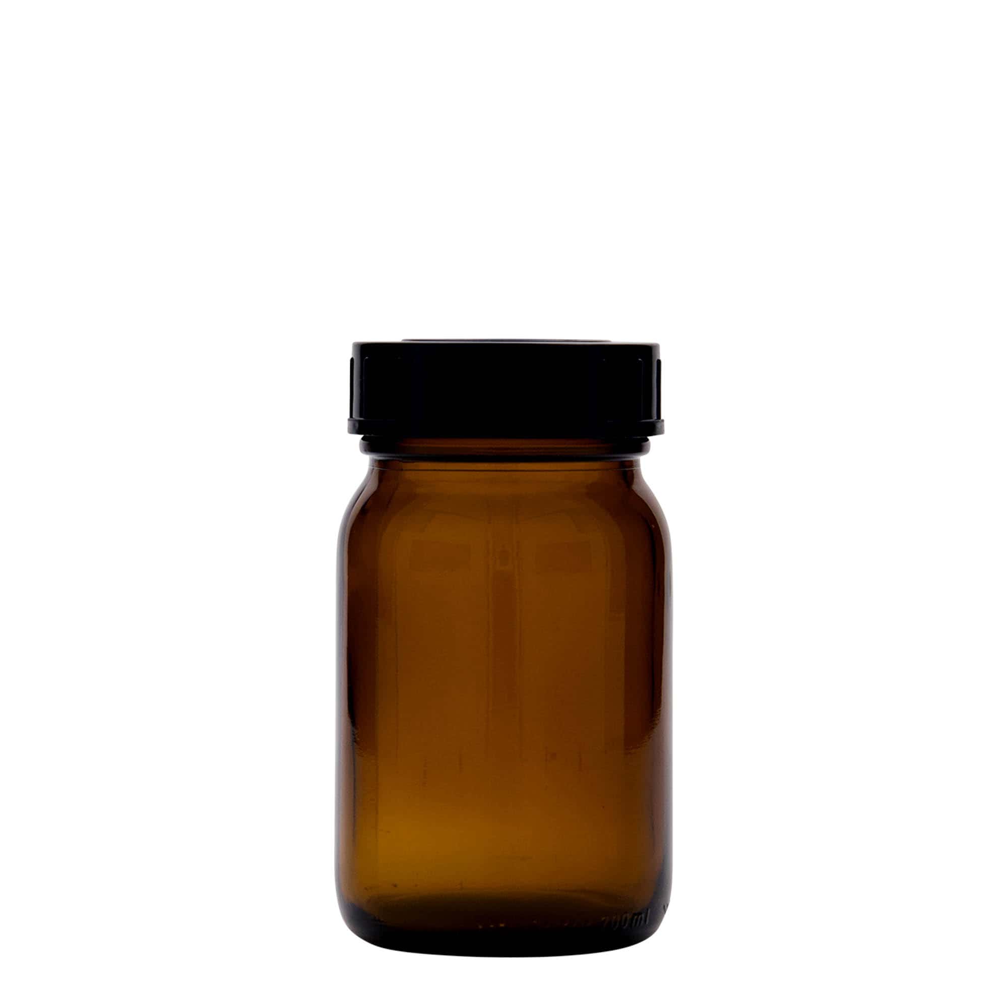 200 ml laiakaelne klaas, pruun, avale: DIN 55