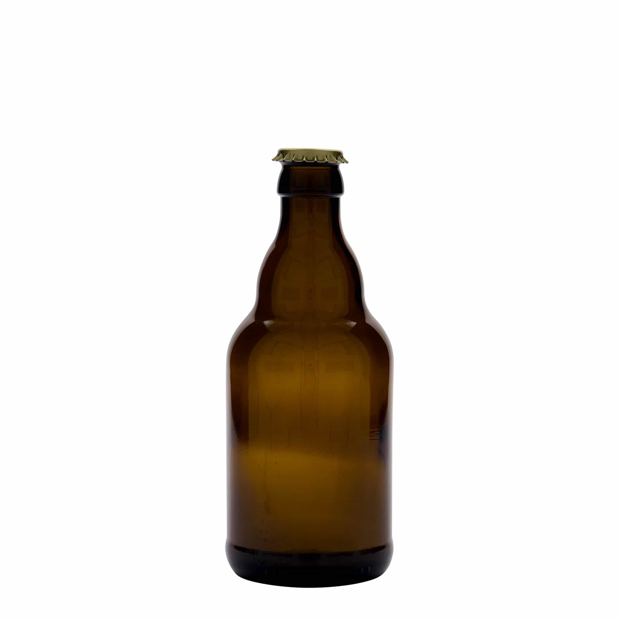 330 ml õllepudel 'Steinie', klaas, pruun, suuava: korgiga kork