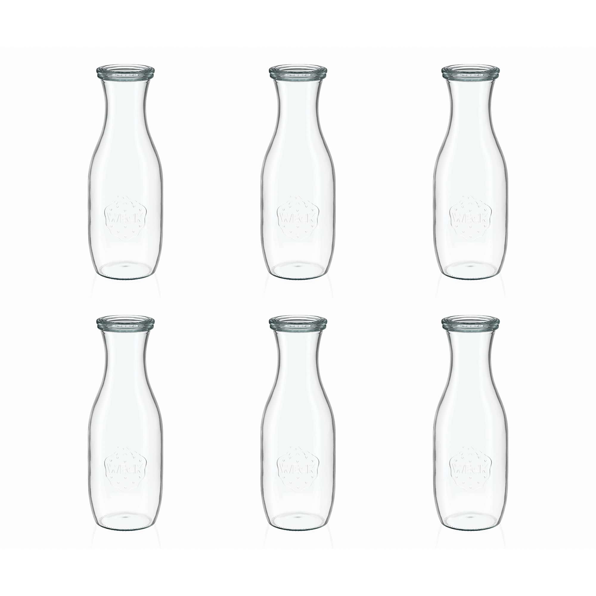 6x 1000 ml WECK-mahlapudel klaaskaanega RR 60