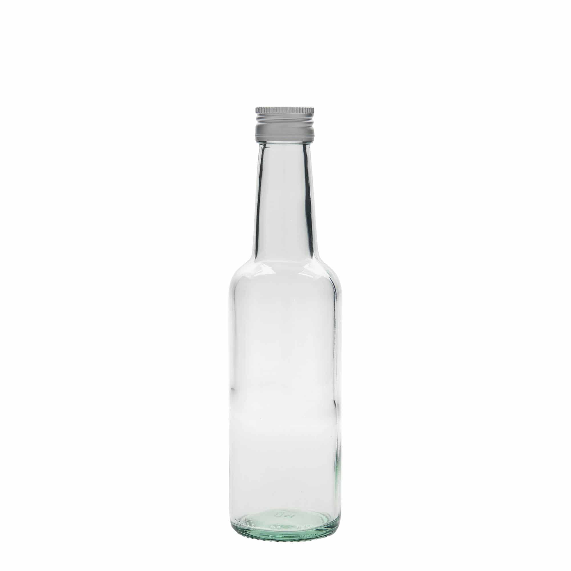 250 ml klaaspudel, sirge kaelaga, sulgur: PP 28